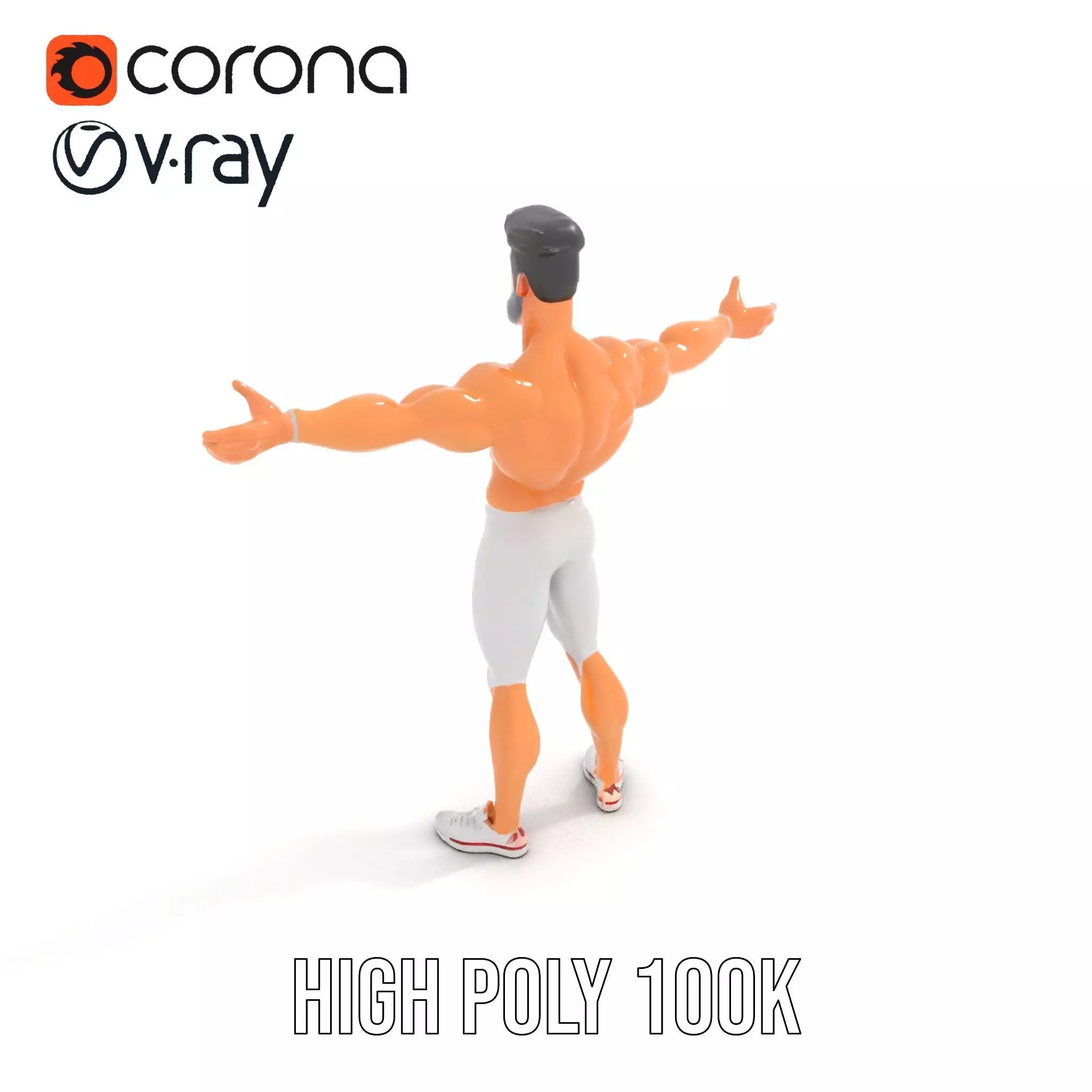 Athletic Hero Character model pack Low-poly 3D model_18