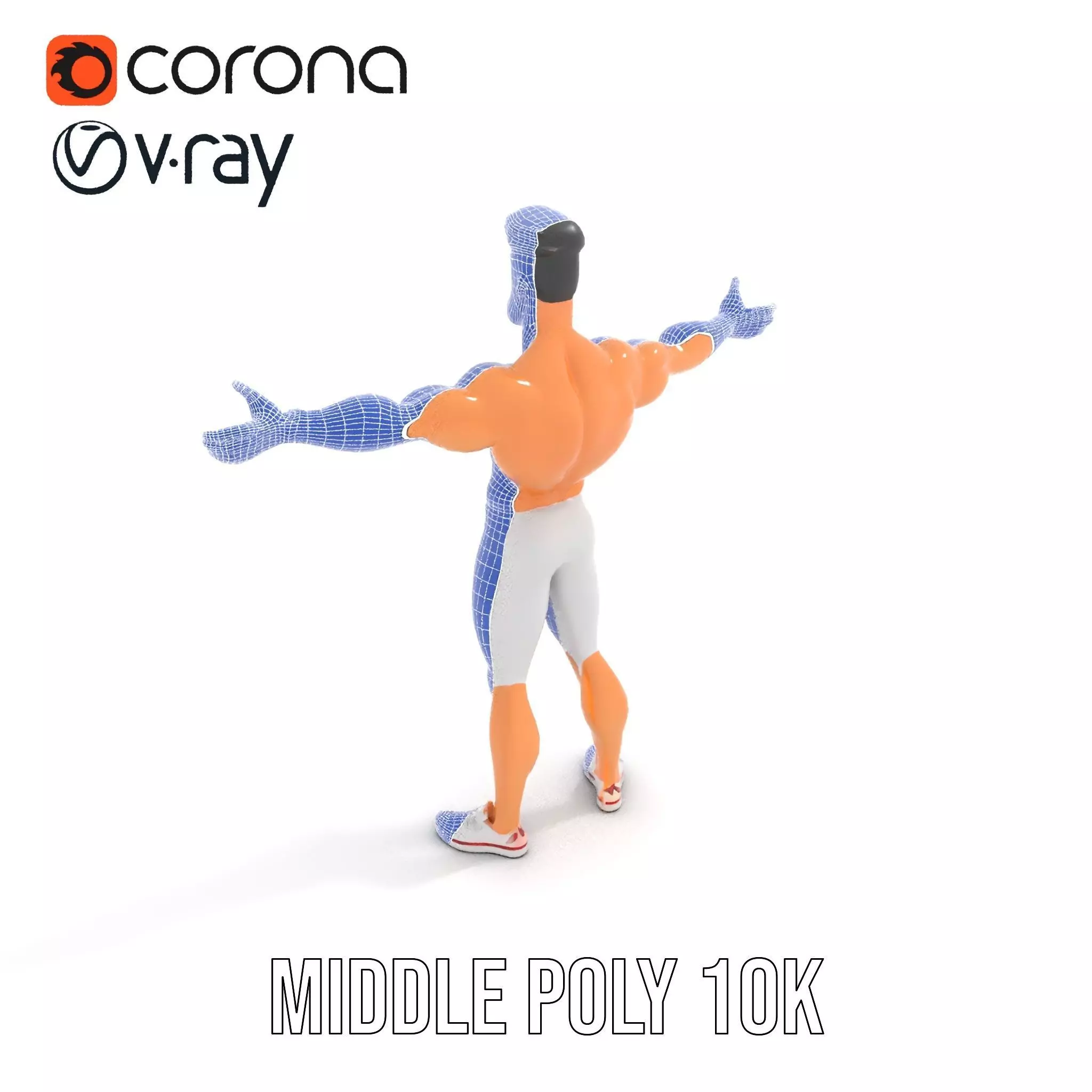 Athletic Hero Character model pack Low-poly 3D model_27