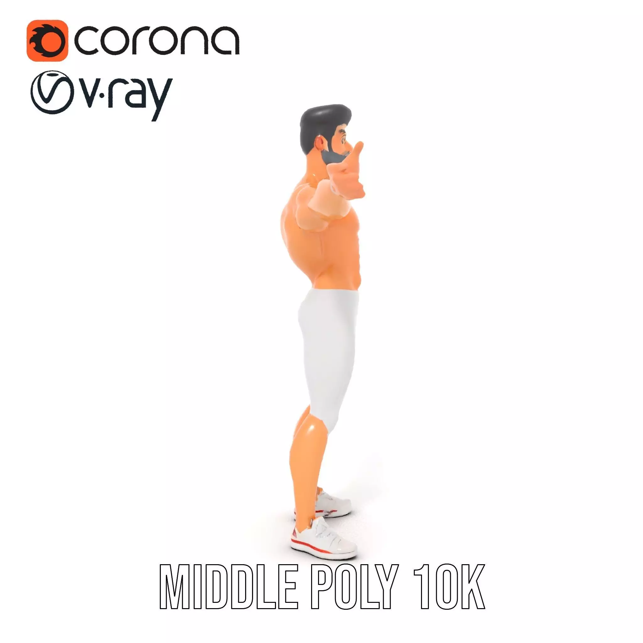 Athletic Hero Character model pack Low-poly 3D model_22