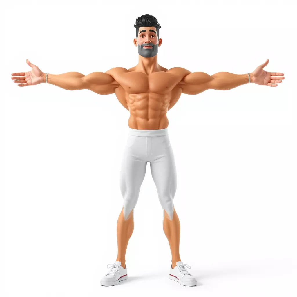 Athletic Hero Character model pack Low-poly 3D model_2