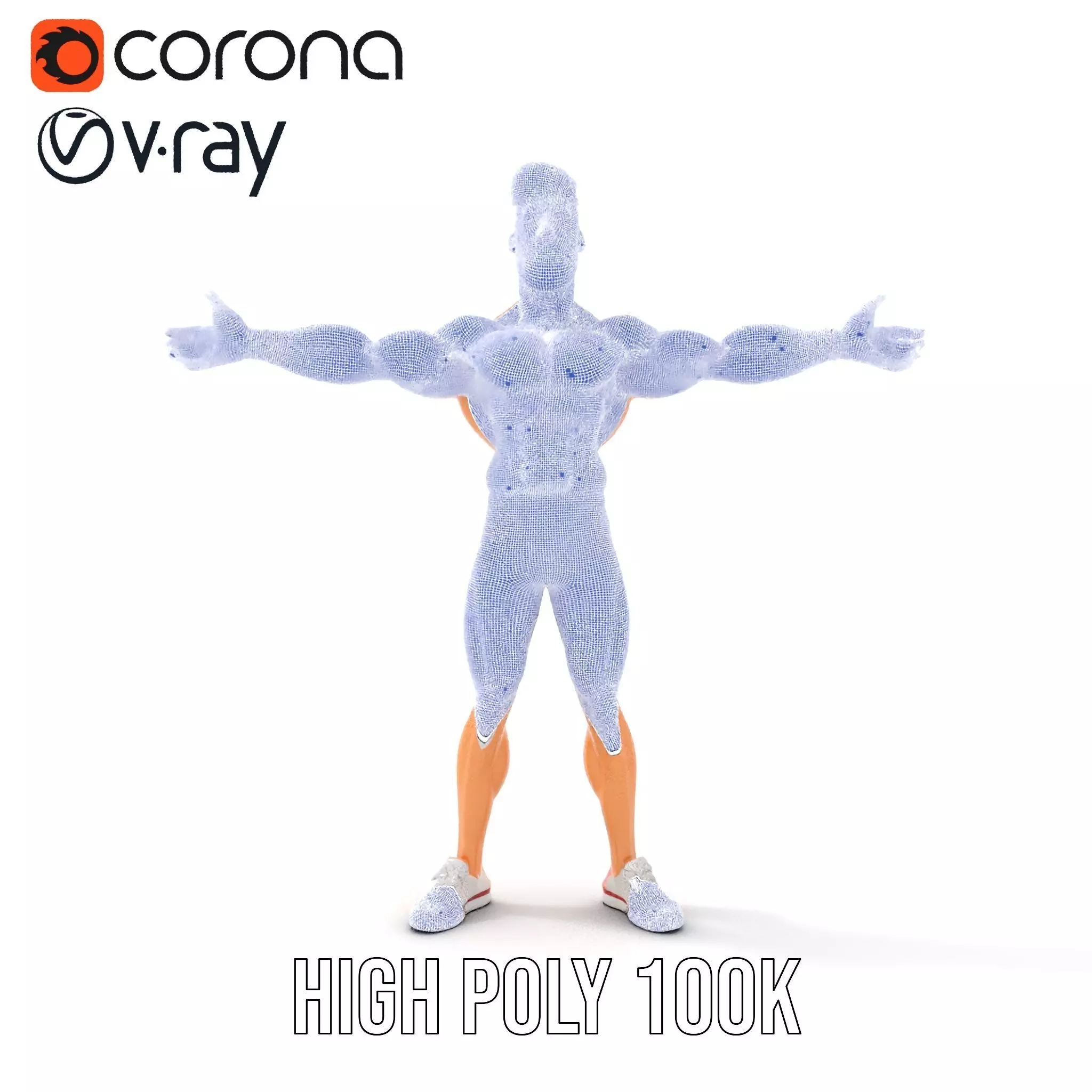 Athletic Hero Character model pack Low-poly 3D model_34