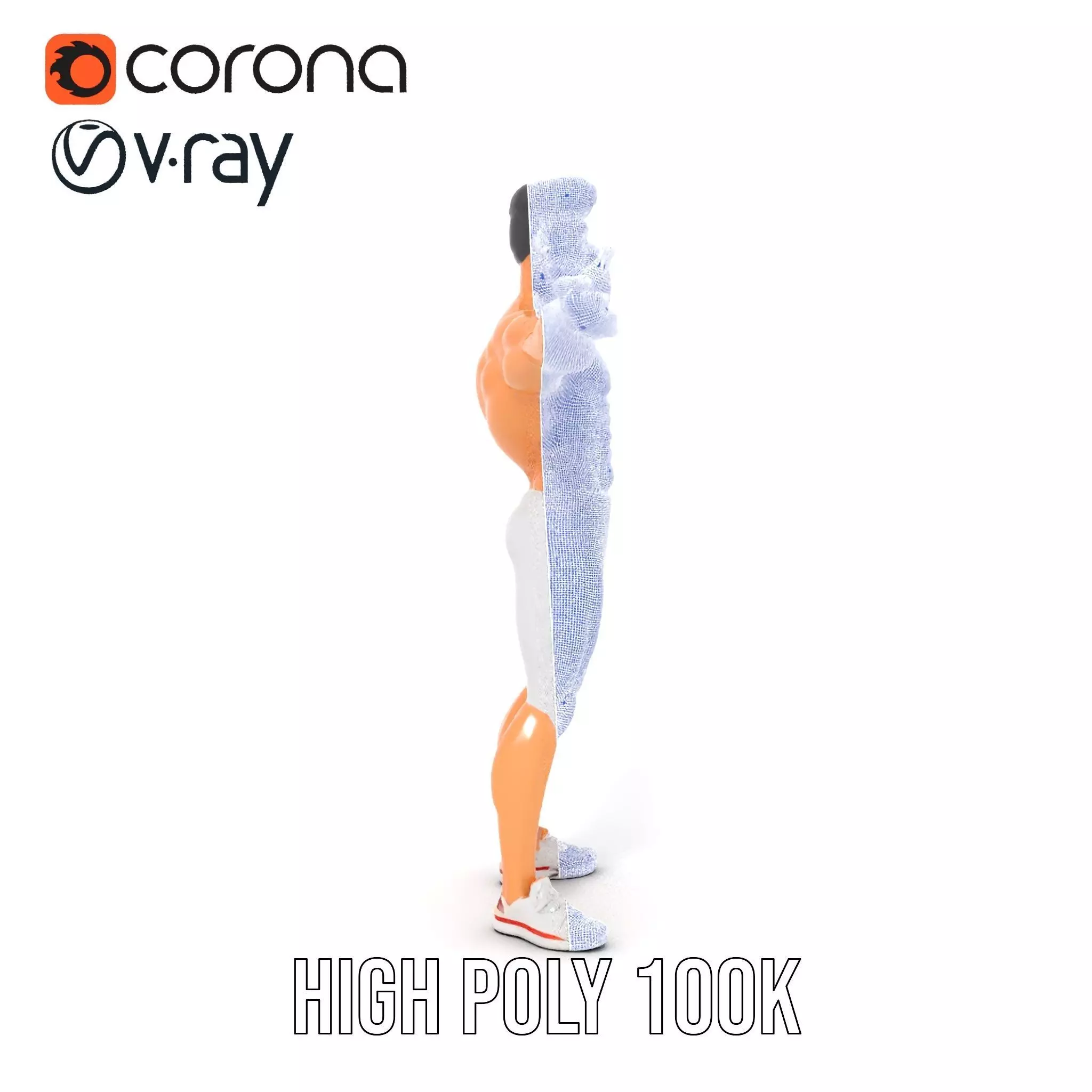 Athletic Hero Character model pack Low-poly 3D model_33