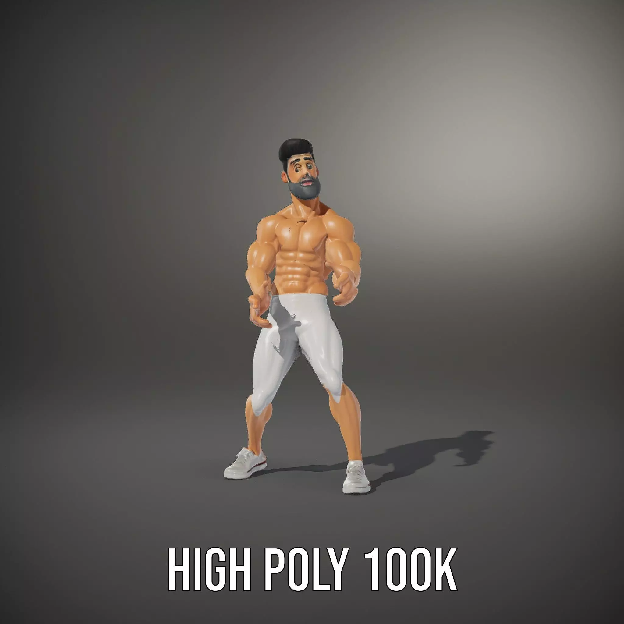 Athletic Hero Character model pack Low-poly 3D model_9