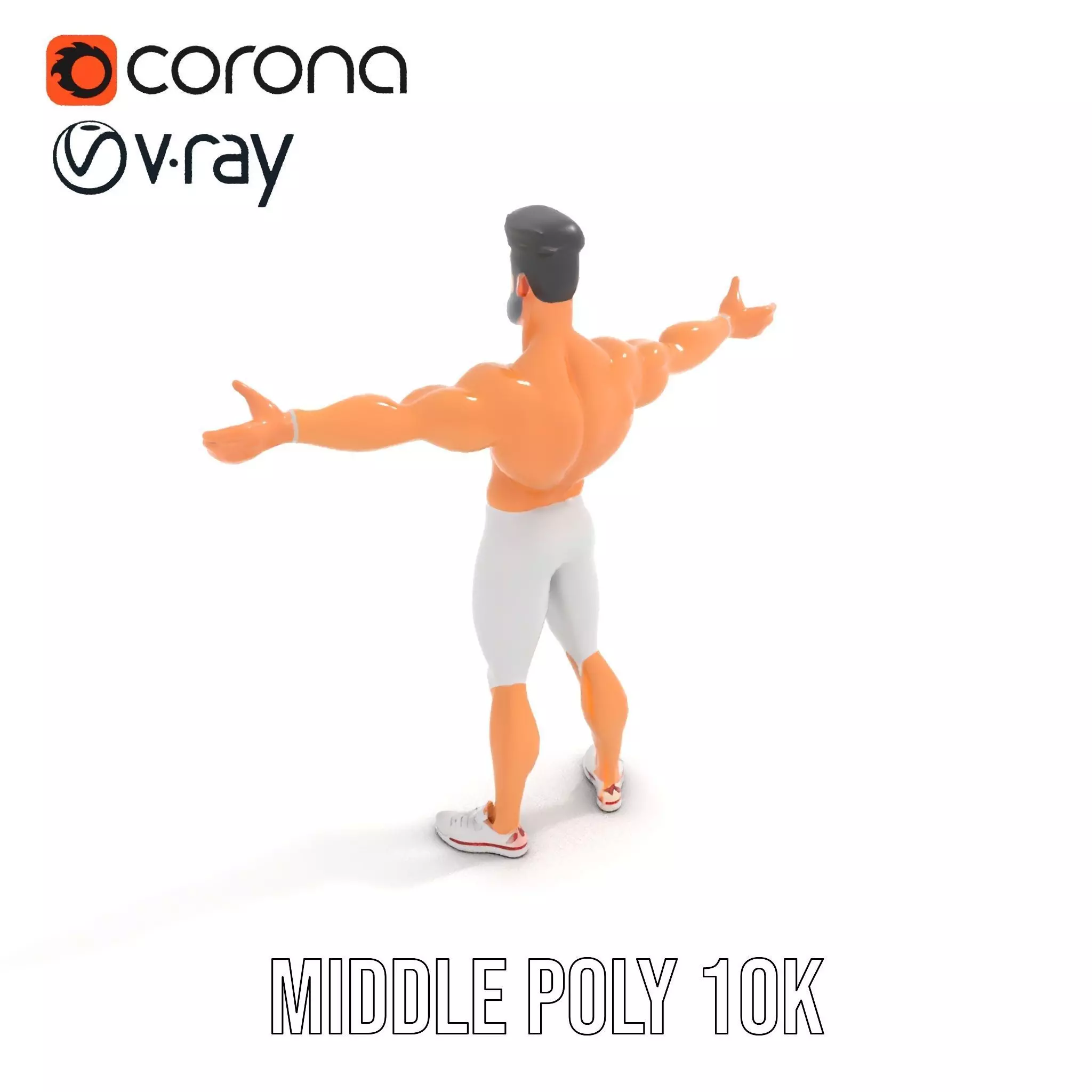 Athletic Hero Character model pack Low-poly 3D model_16