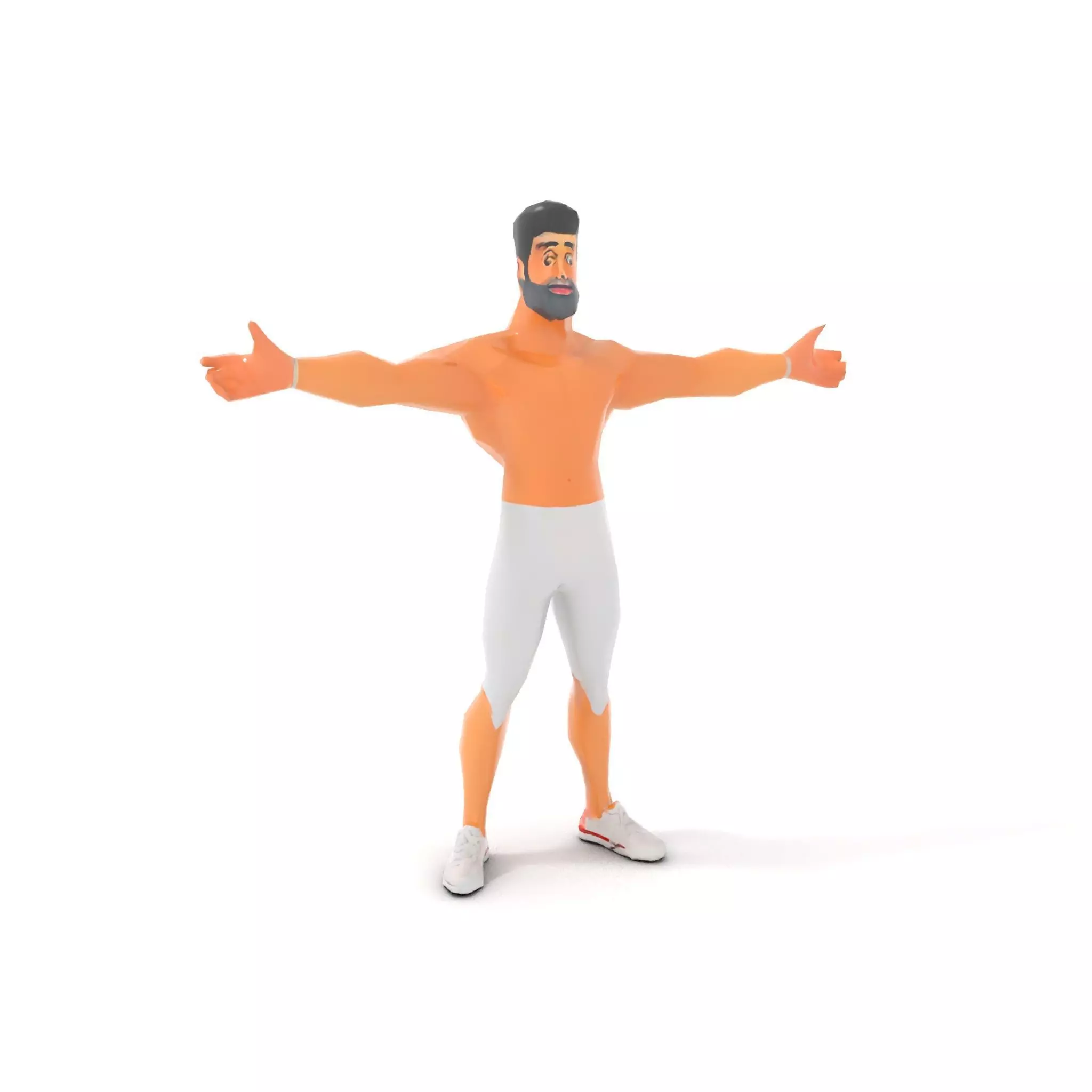 Athletic Hero Character model pack Low-poly 3D model_7