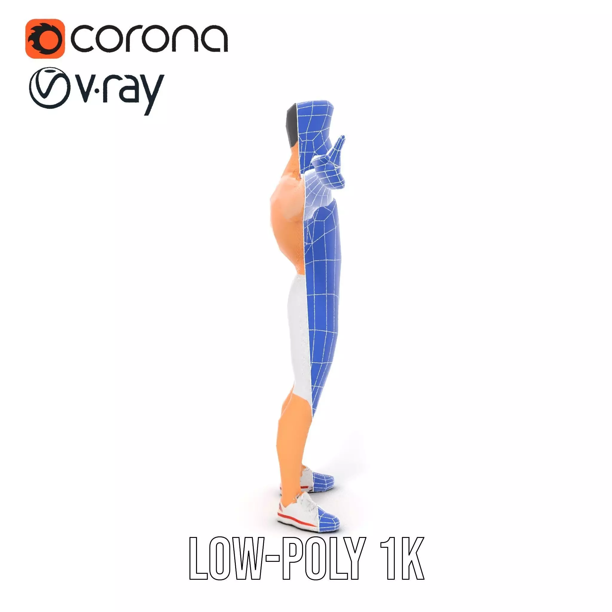 Athletic Hero Character model pack Low-poly 3D model_28