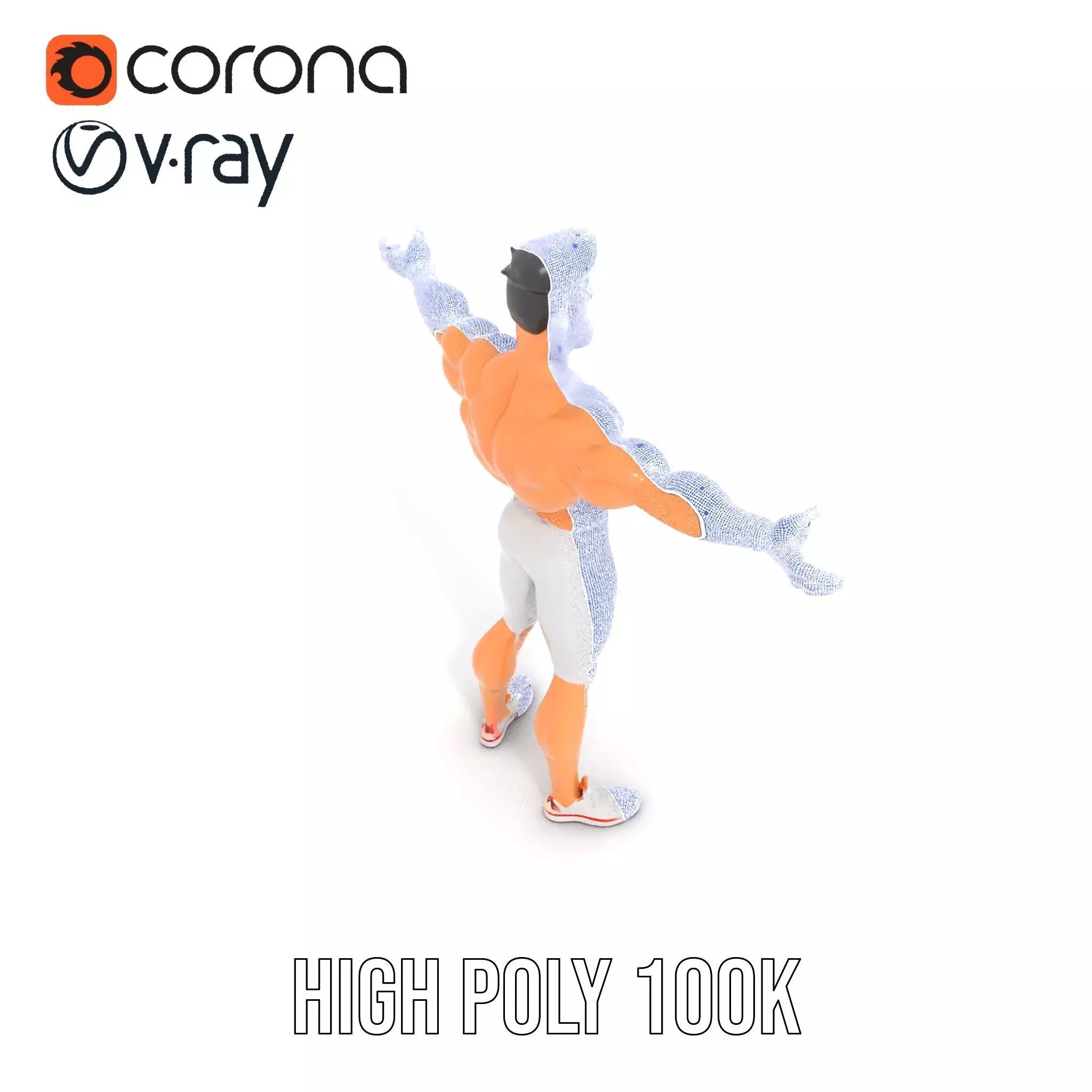 Athletic Hero Character model pack Low-poly 3D model_32