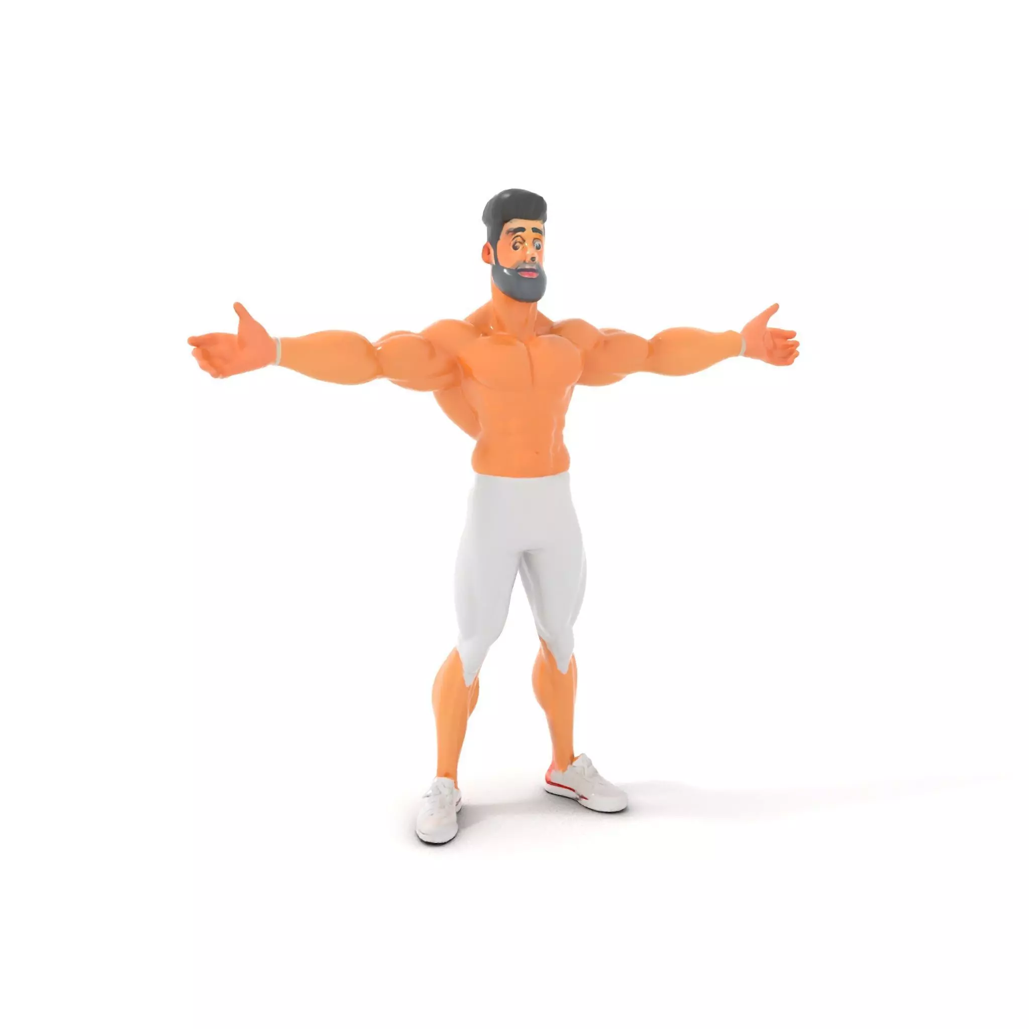 Athletic Hero Character model pack Low-poly 3D model_0