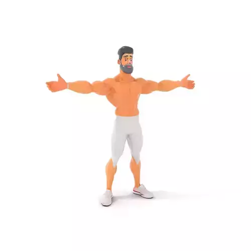 Athletic Hero Character model pack Low-poly 3D model