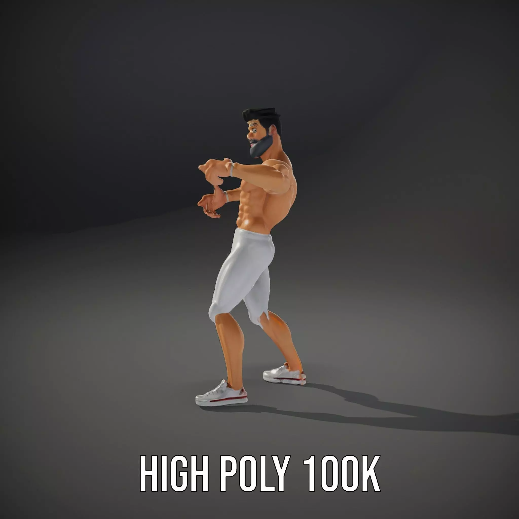 Athletic Hero Character model pack Low-poly 3D model_12