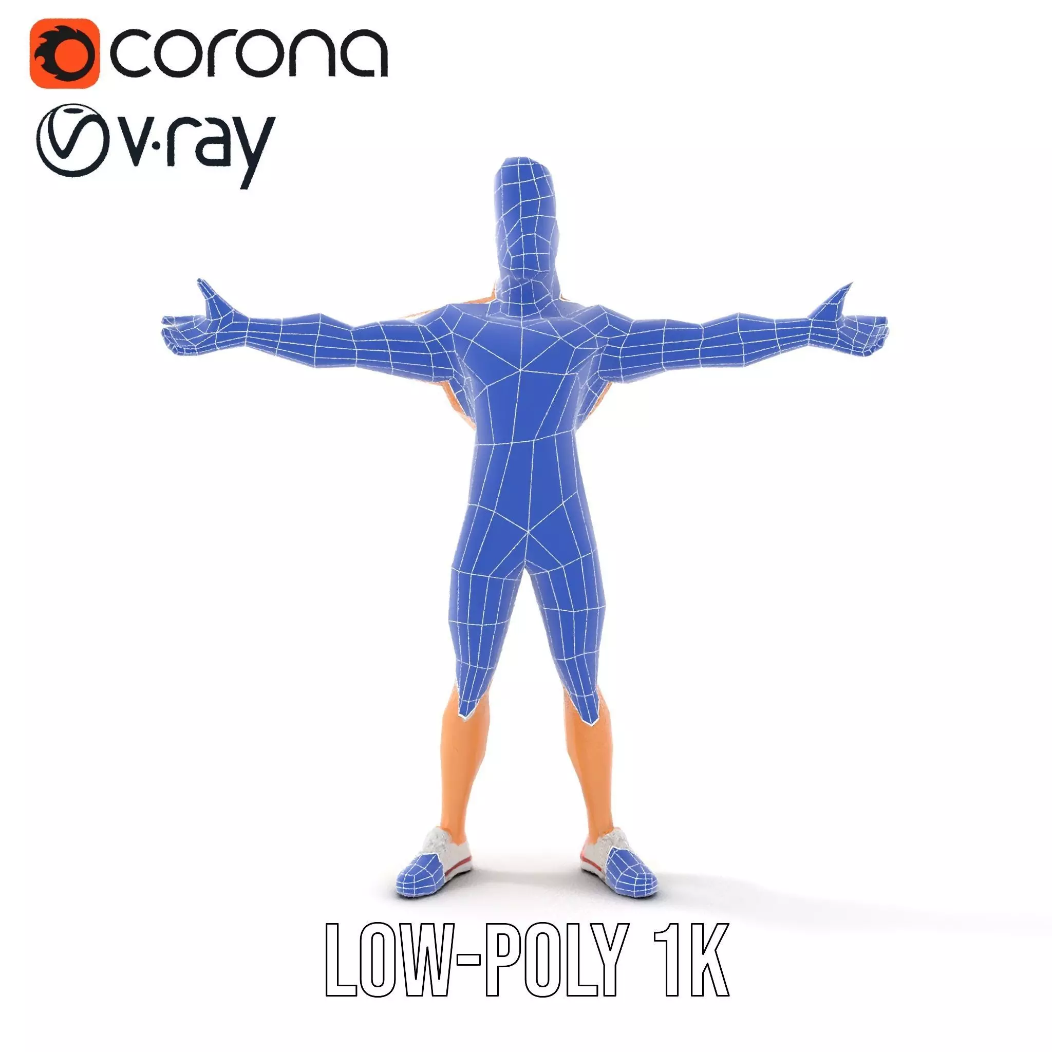 Athletic Hero Character model pack Low-poly 3D model_14