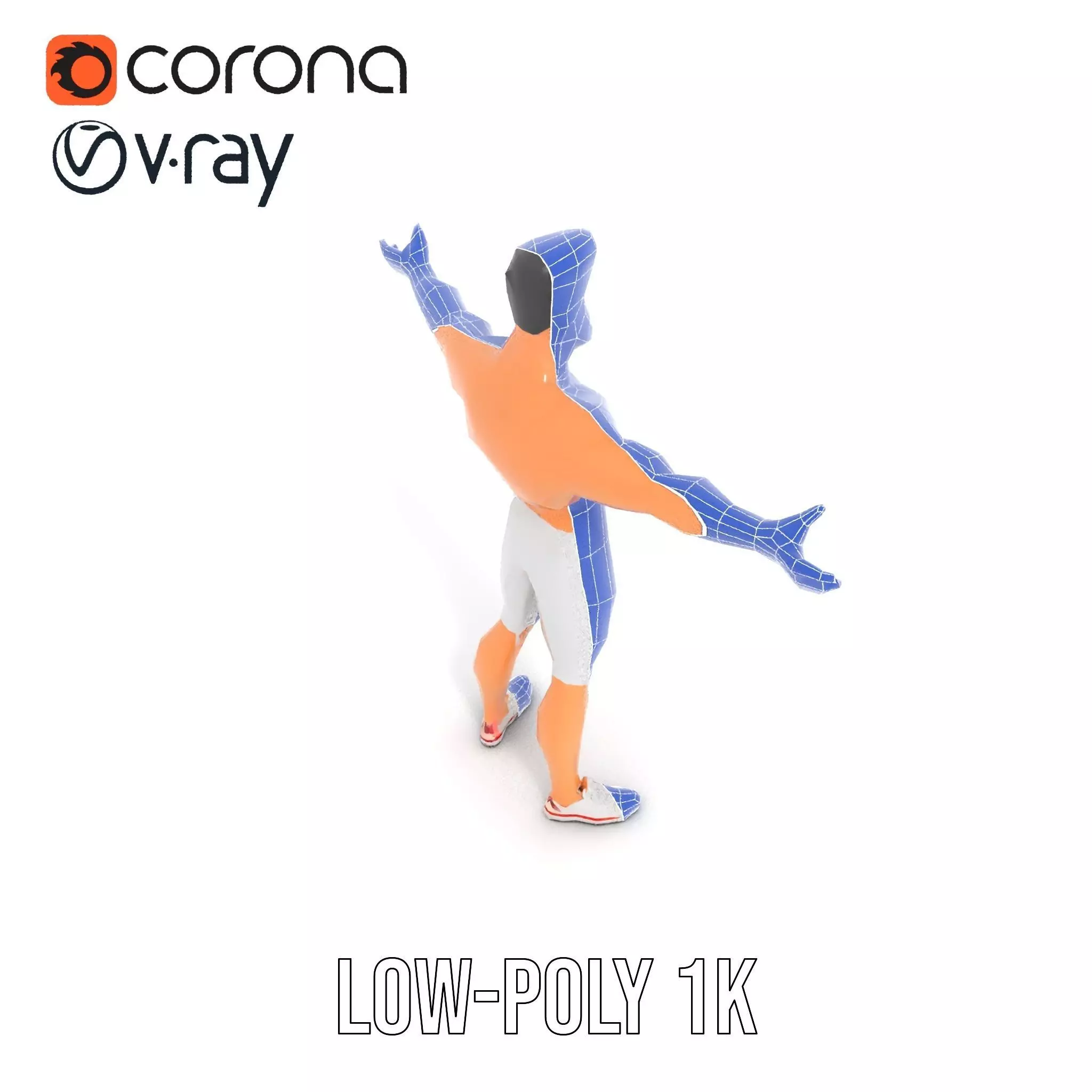 Athletic Hero Character model pack Low-poly 3D model_25