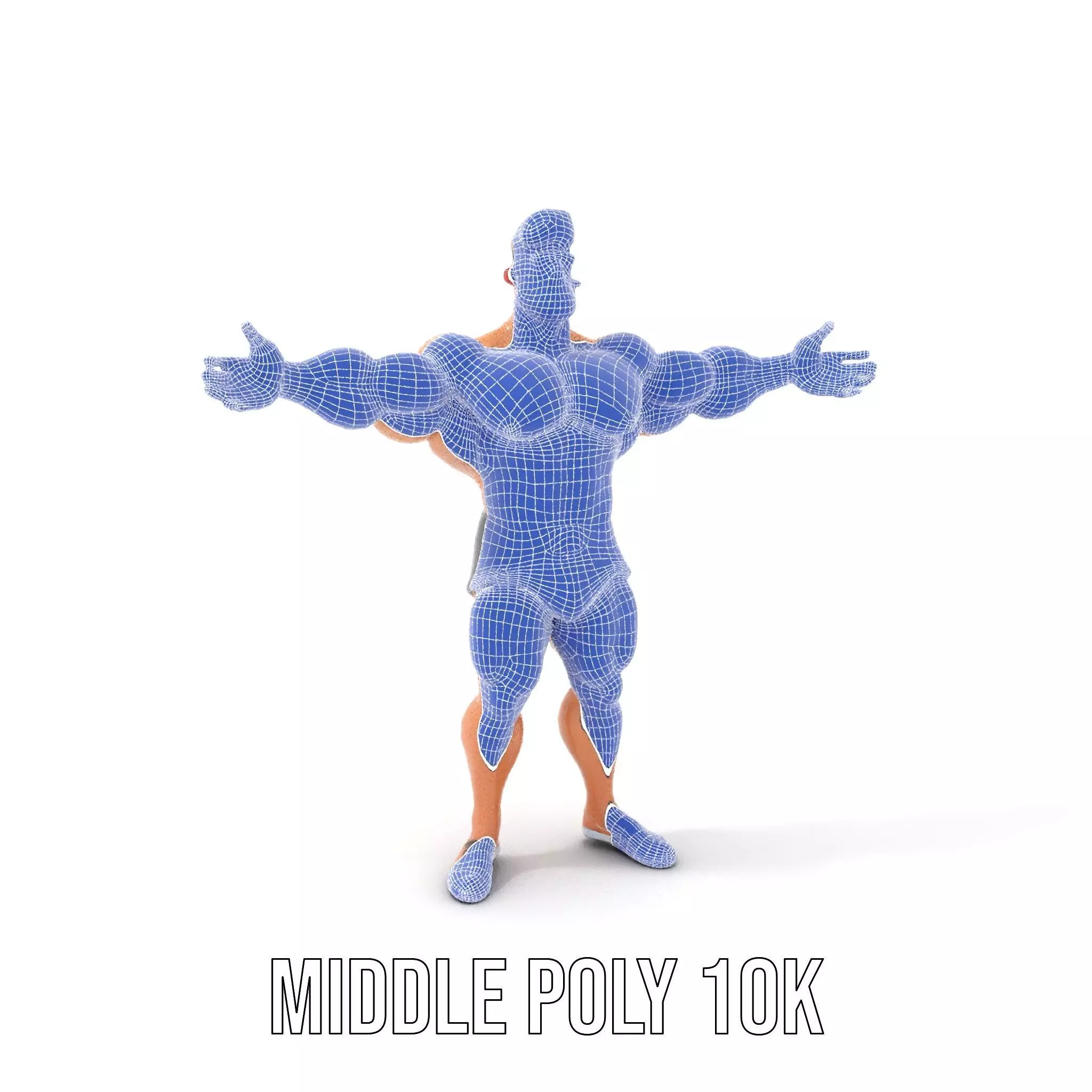 Muscular Cartoon Hero model pack Low-poly 3D model_24