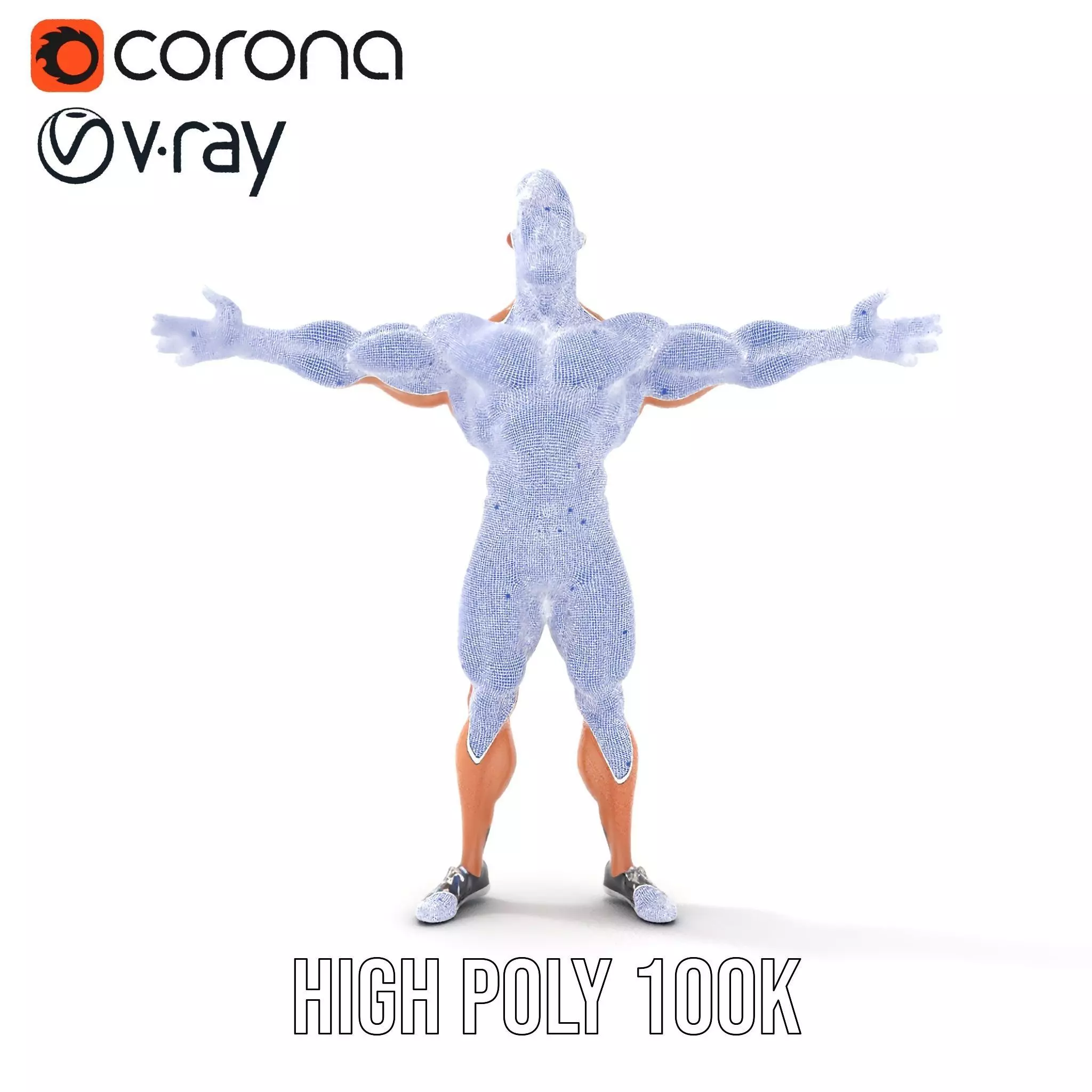 Heroic Muscle Man model pack Low-poly 3D model_33