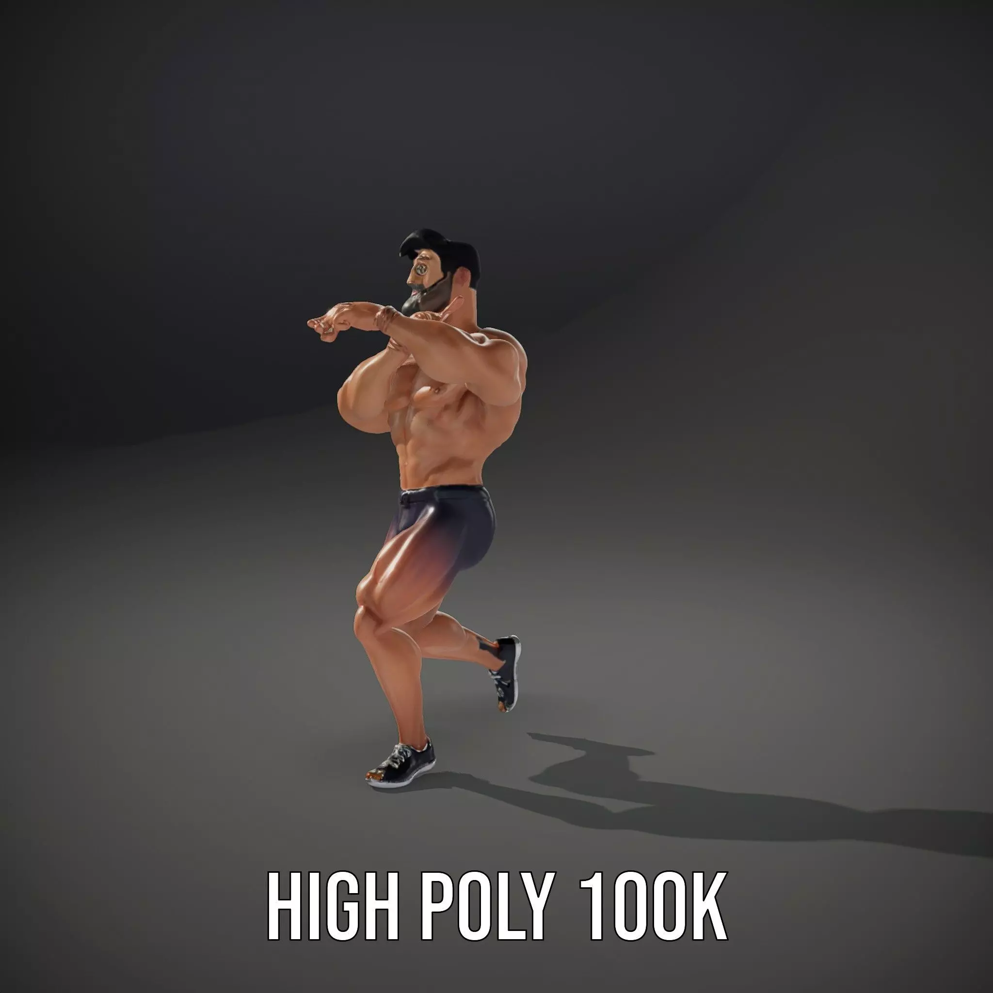 Heroic Muscle Man model pack Low-poly 3D model_8