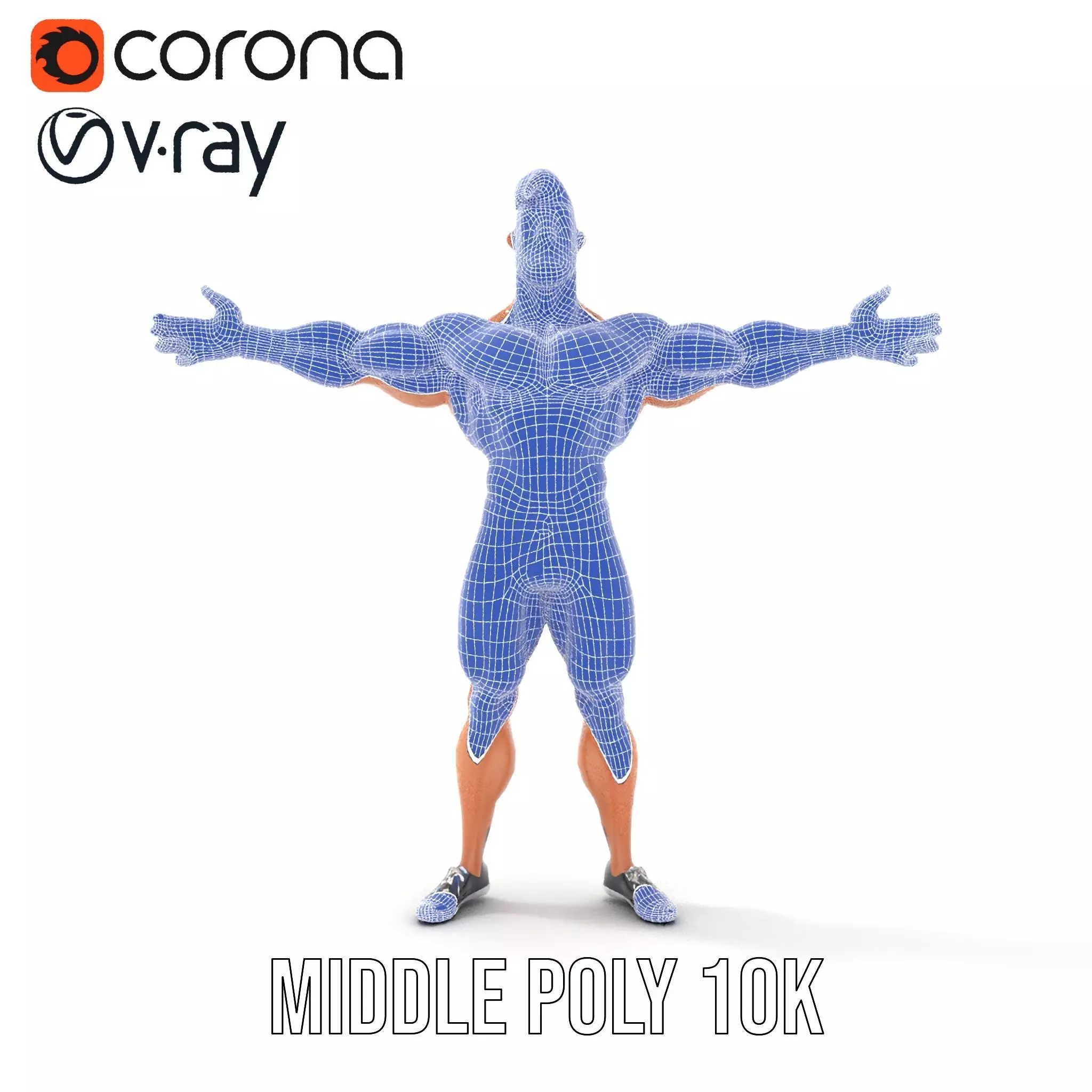 Heroic Muscle Man model pack Low-poly 3D model_18