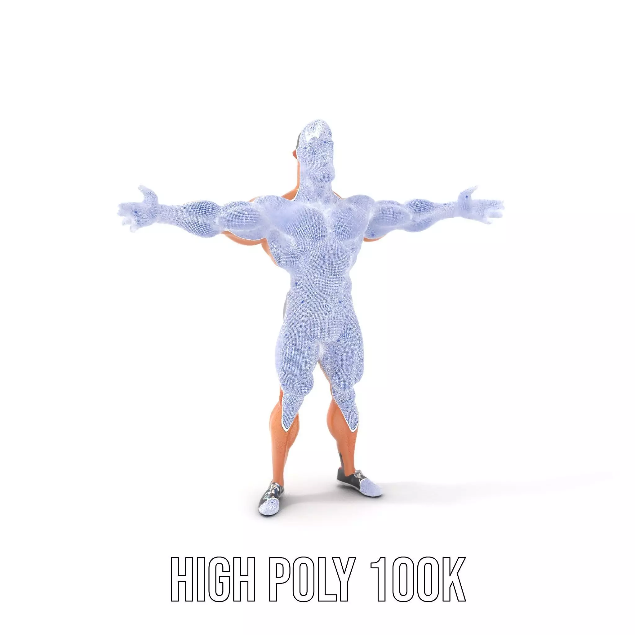 Heroic Muscle Man model pack Low-poly 3D model_4