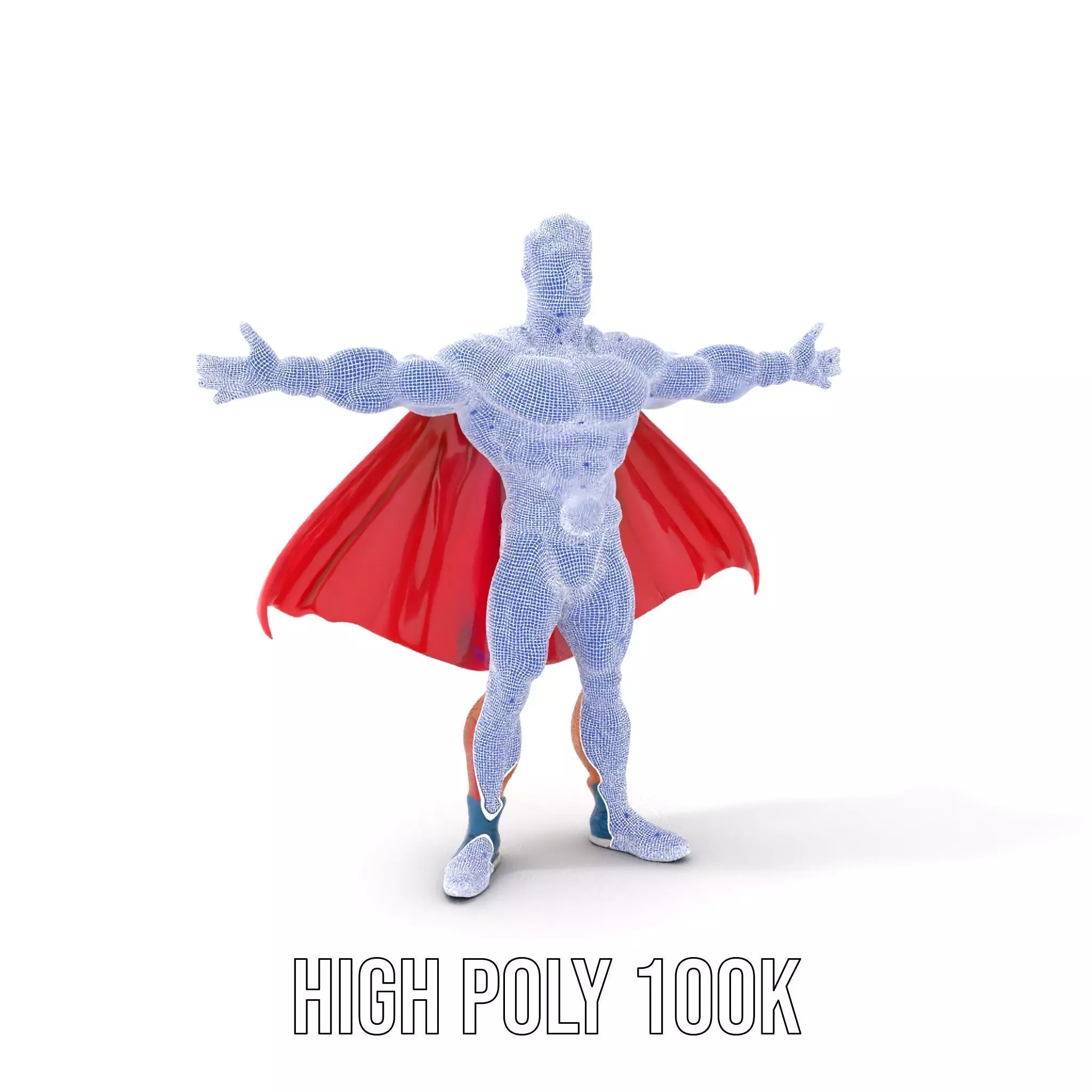 Heroic Red Cape model pack Low-poly 3D model_4