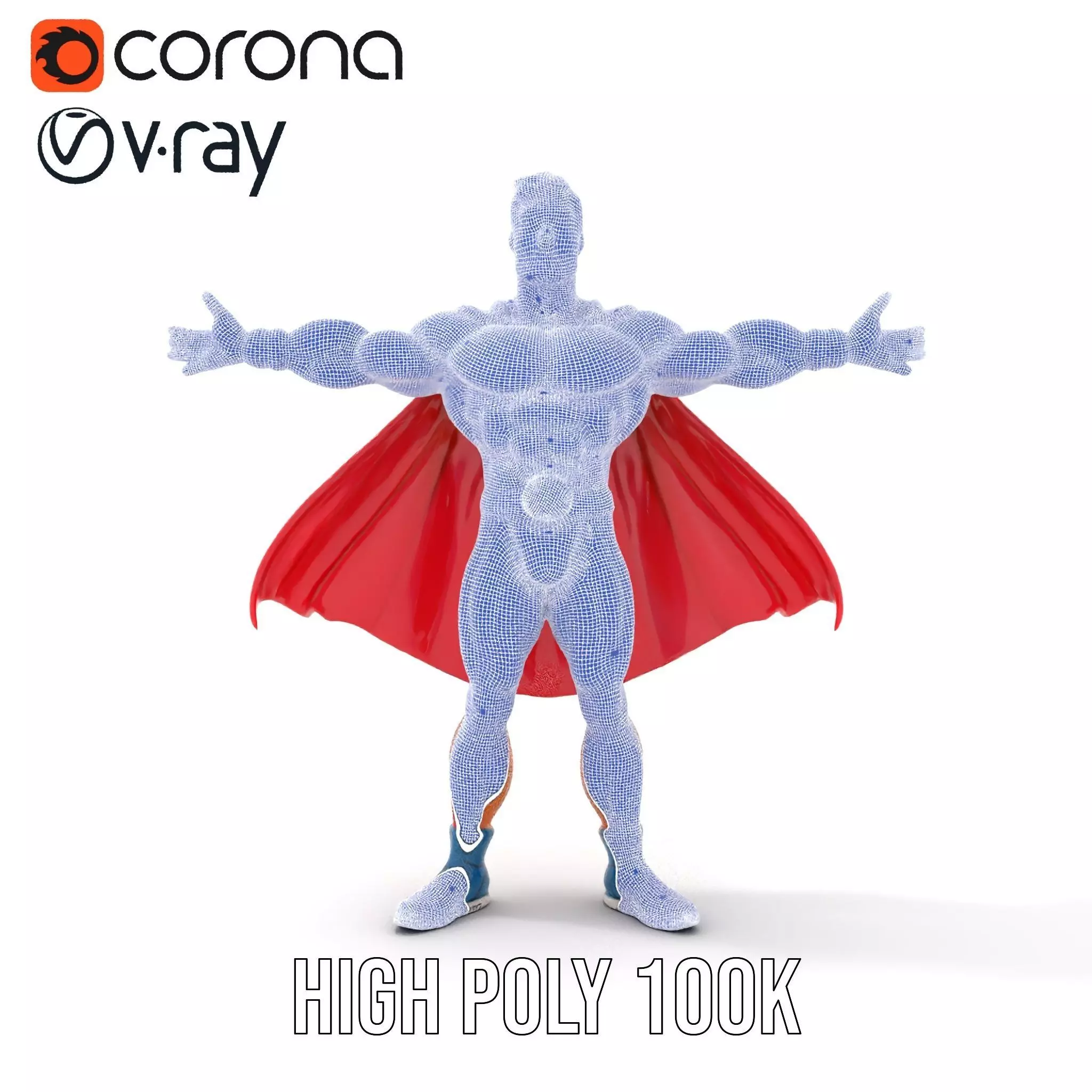 Heroic Red Cape model pack Low-poly 3D model_33