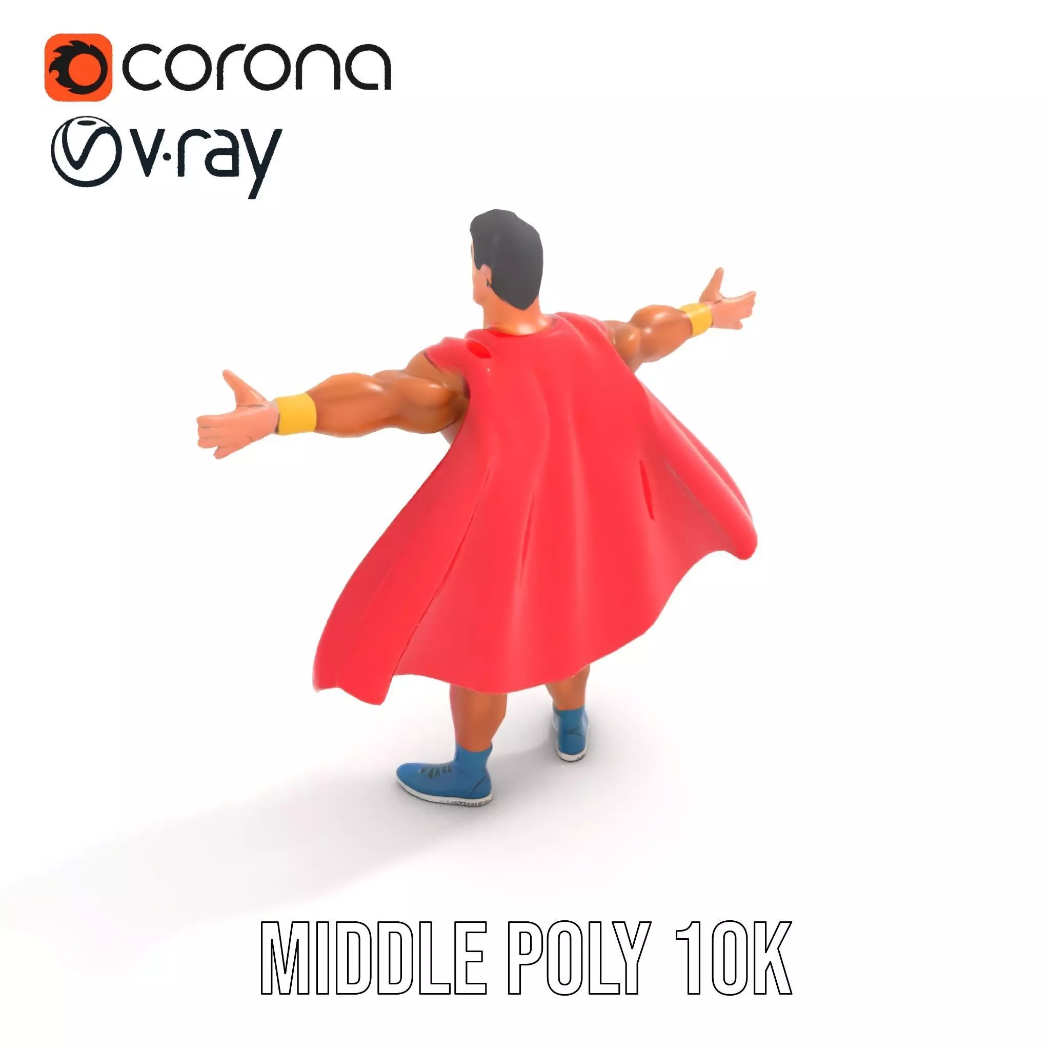 Heroic Red Cape model pack Low-poly 3D model_13