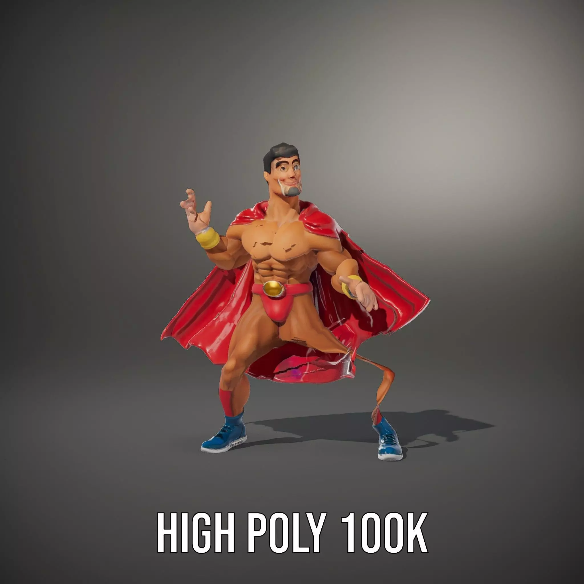 Heroic Red Cape model pack Low-poly 3D model_8