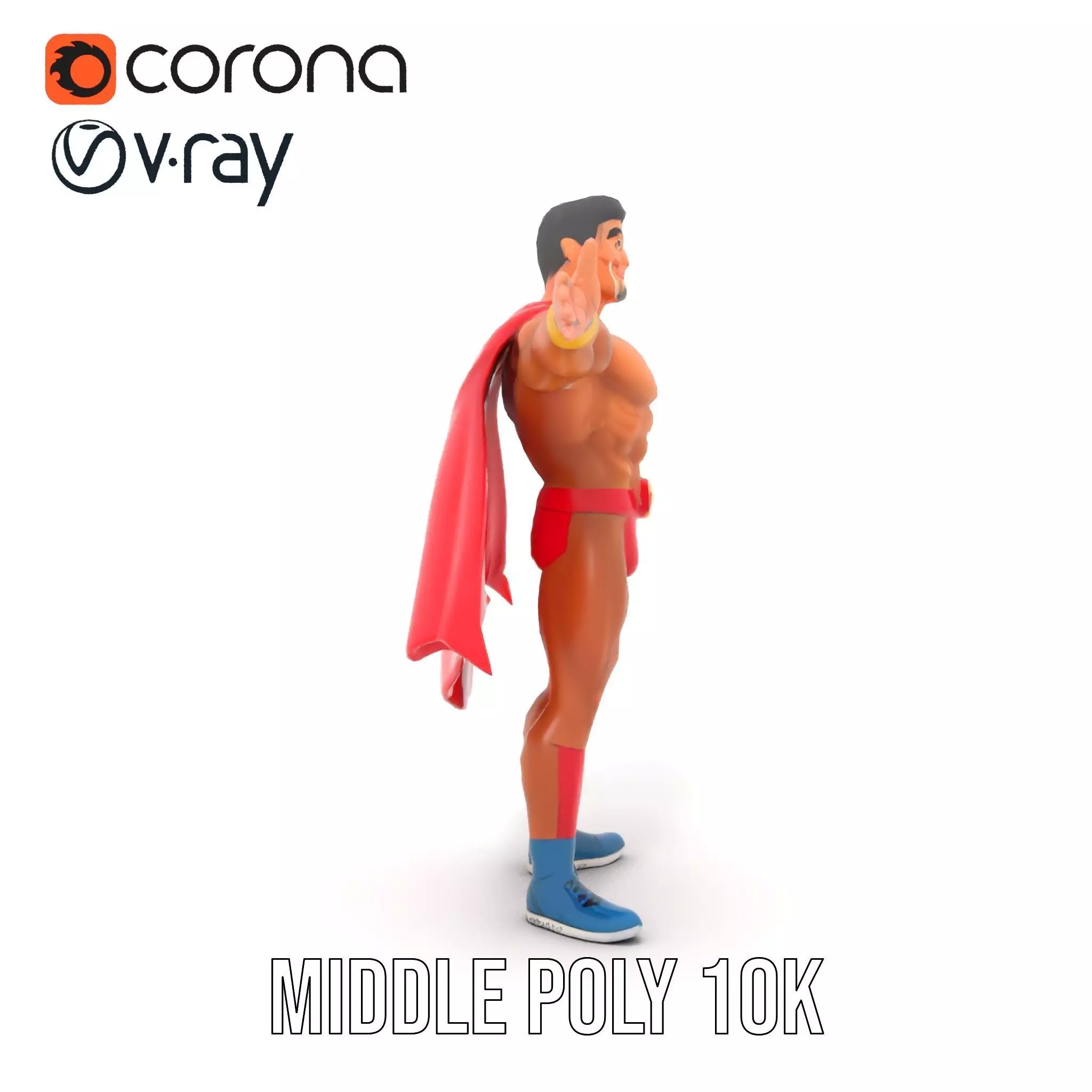 Heroic Red Cape model pack Low-poly 3D model_24