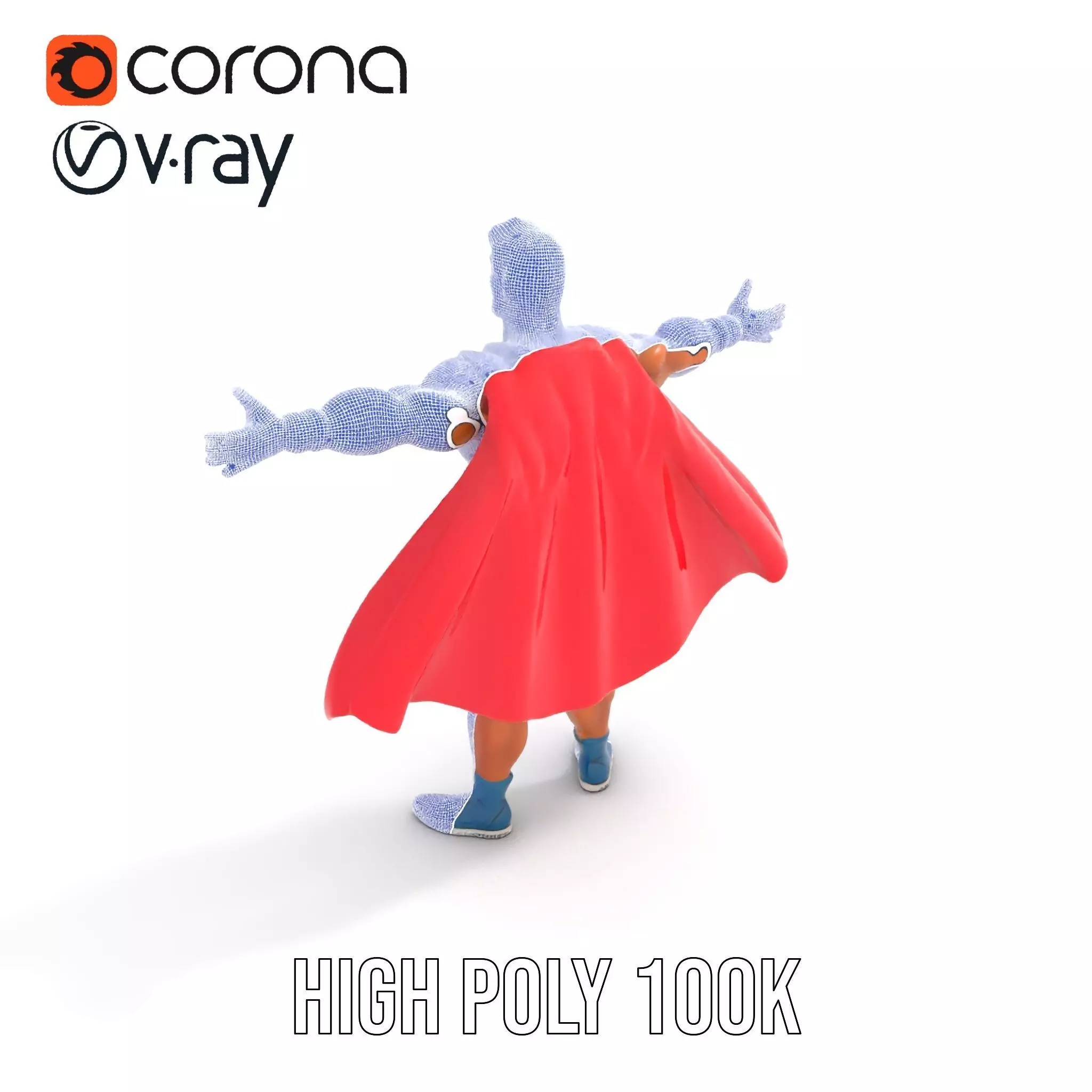 Heroic Red Cape model pack Low-poly 3D model_23