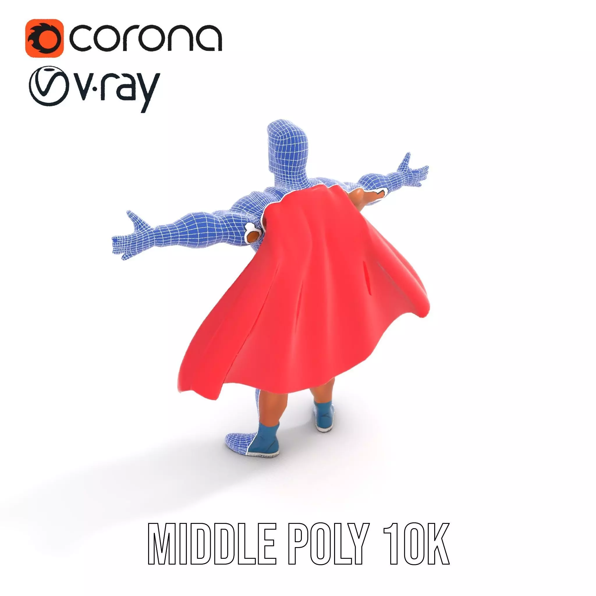 Heroic Red Cape model pack Low-poly 3D model_11