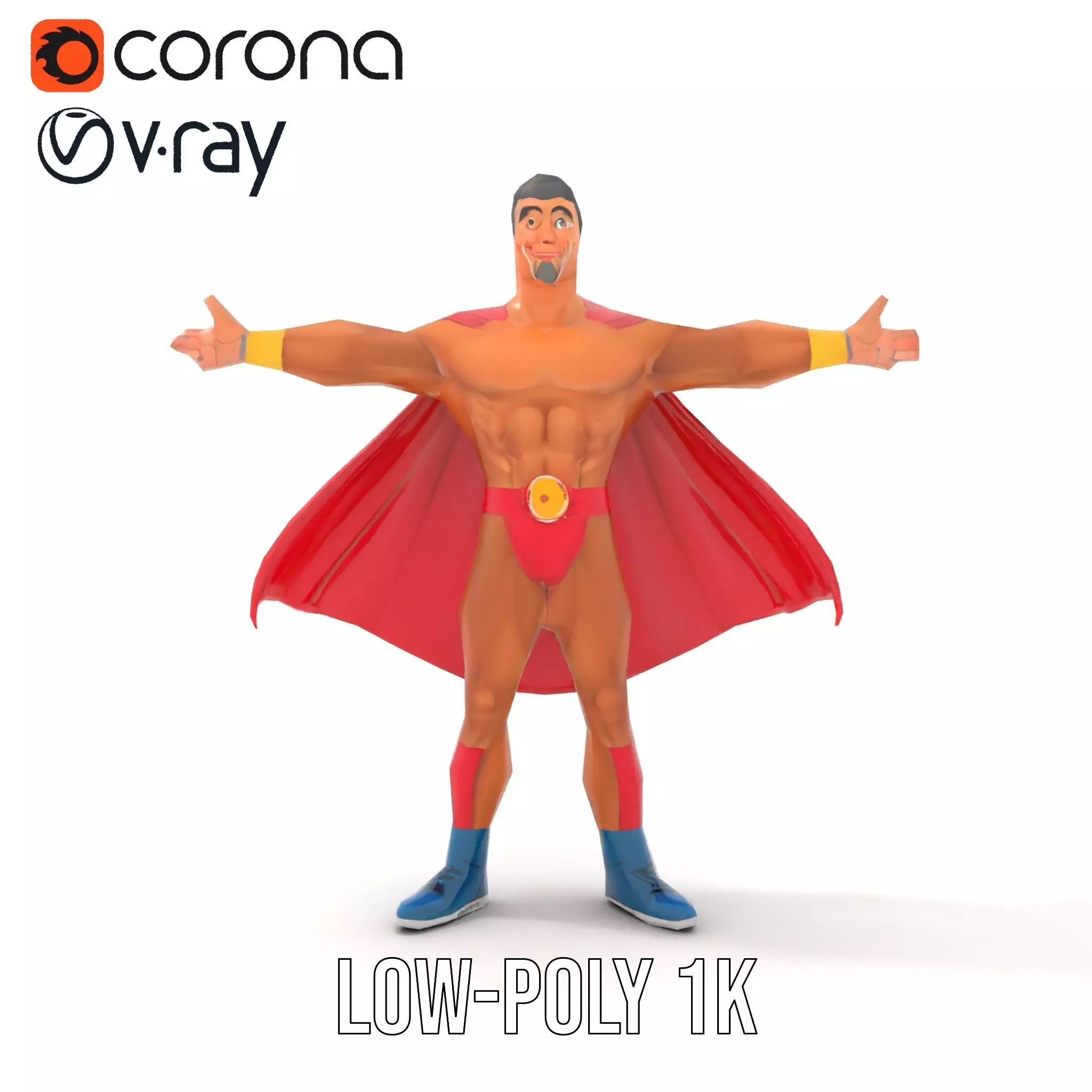 Heroic Red Cape model pack Low-poly 3D model_14