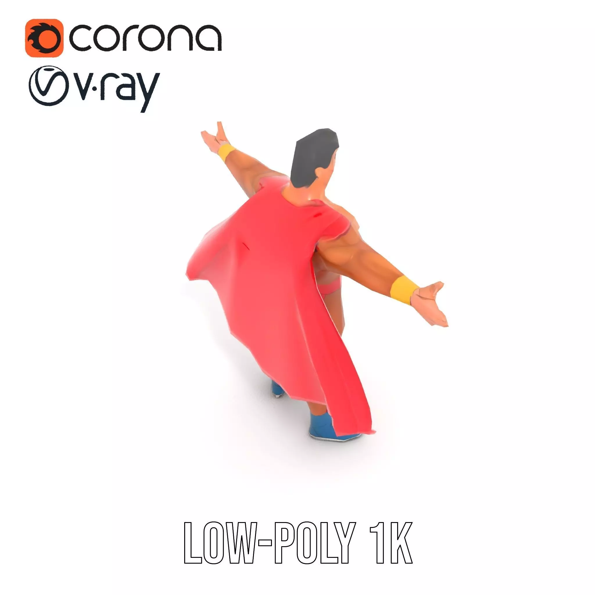 Heroic Red Cape model pack Low-poly 3D model_12