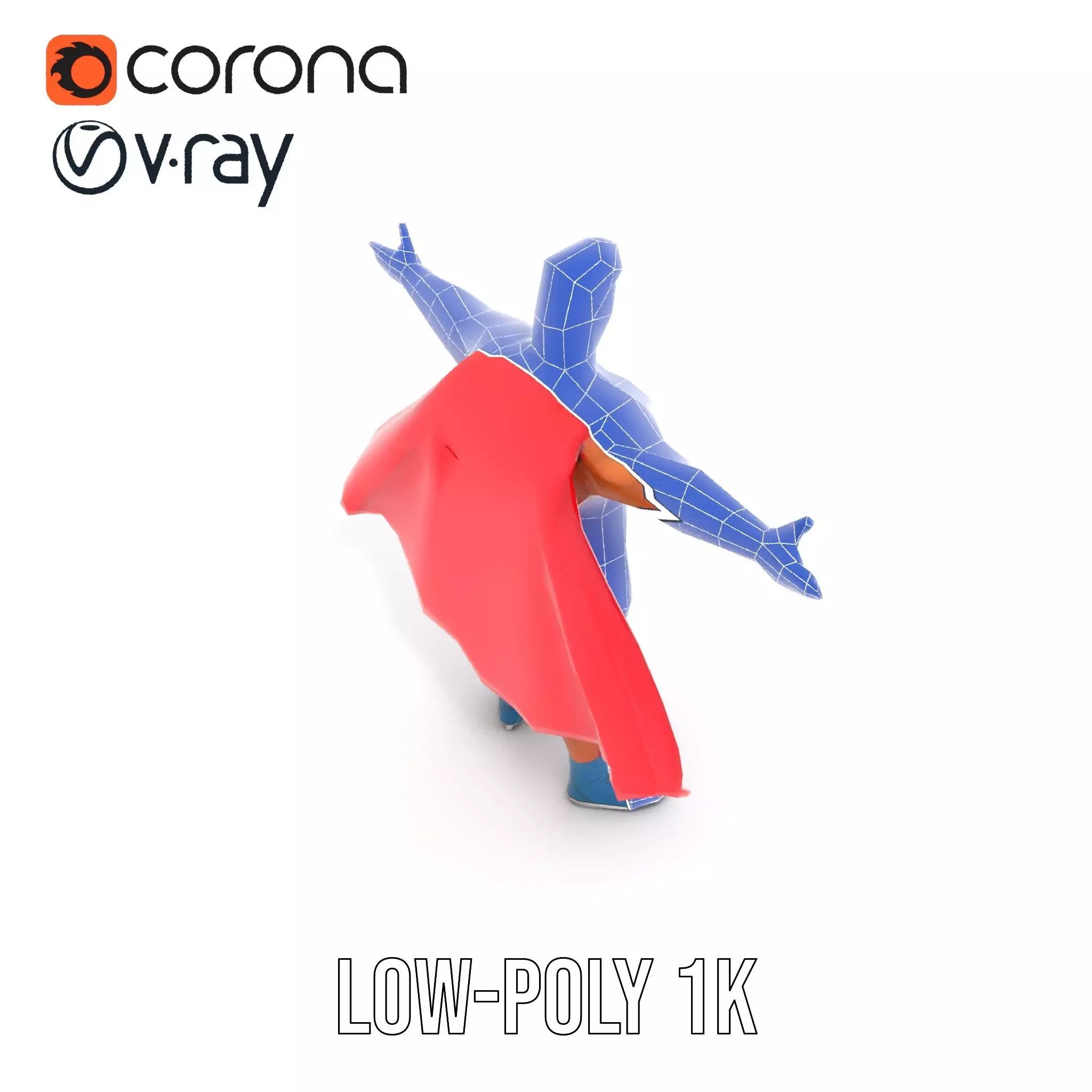 Heroic Red Cape model pack Low-poly 3D model_31