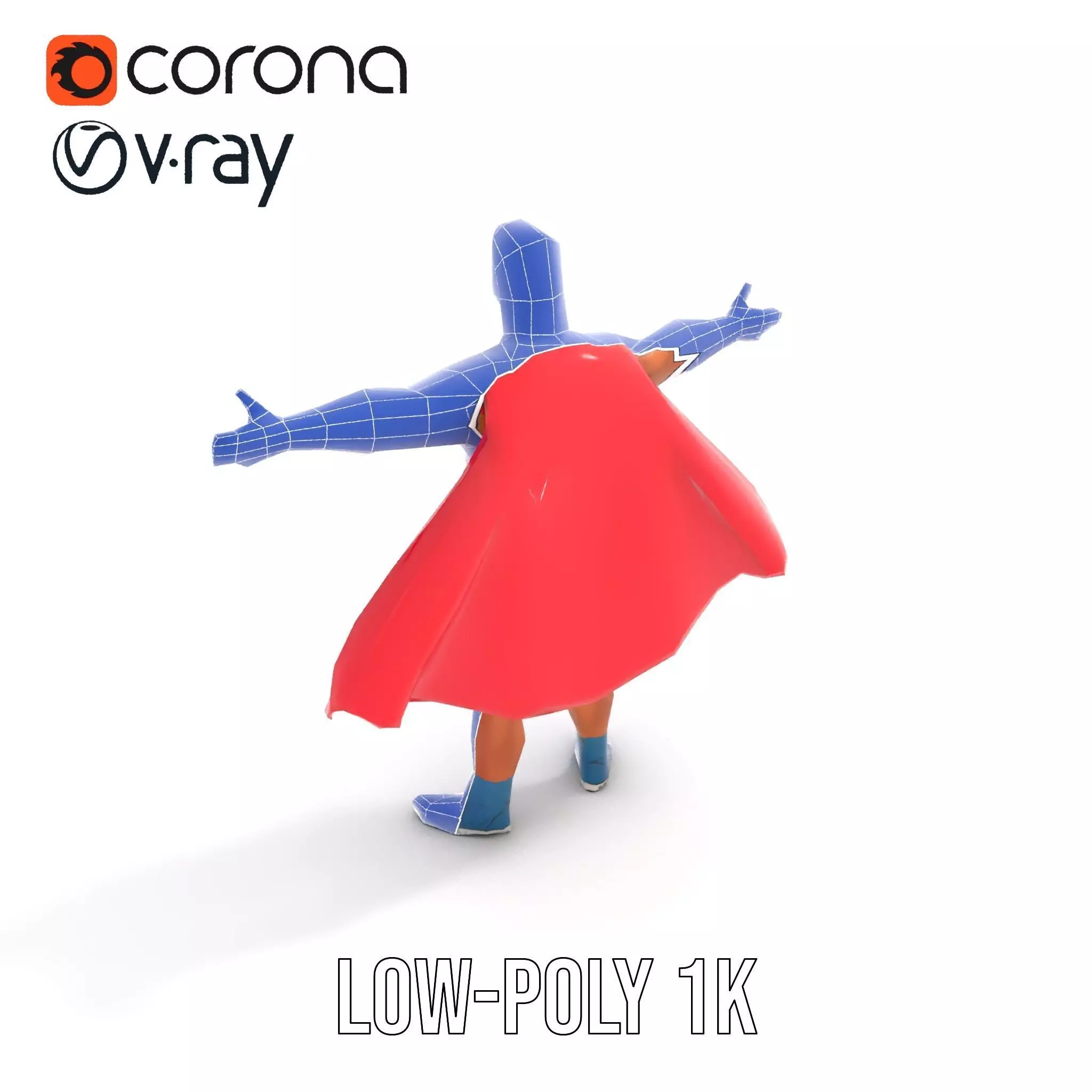 Heroic Red Cape model pack Low-poly 3D model_22