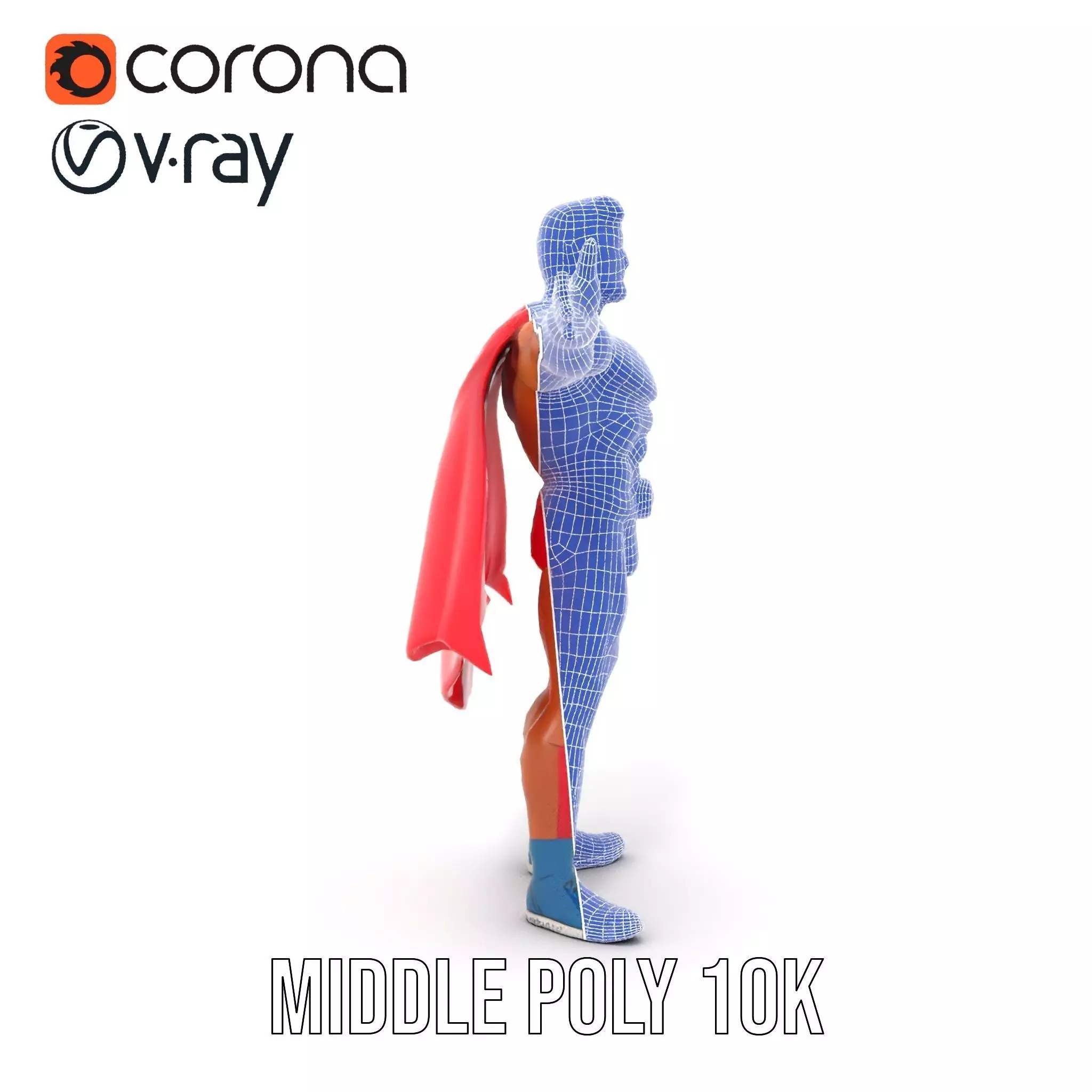 Heroic Red Cape model pack Low-poly 3D model_30