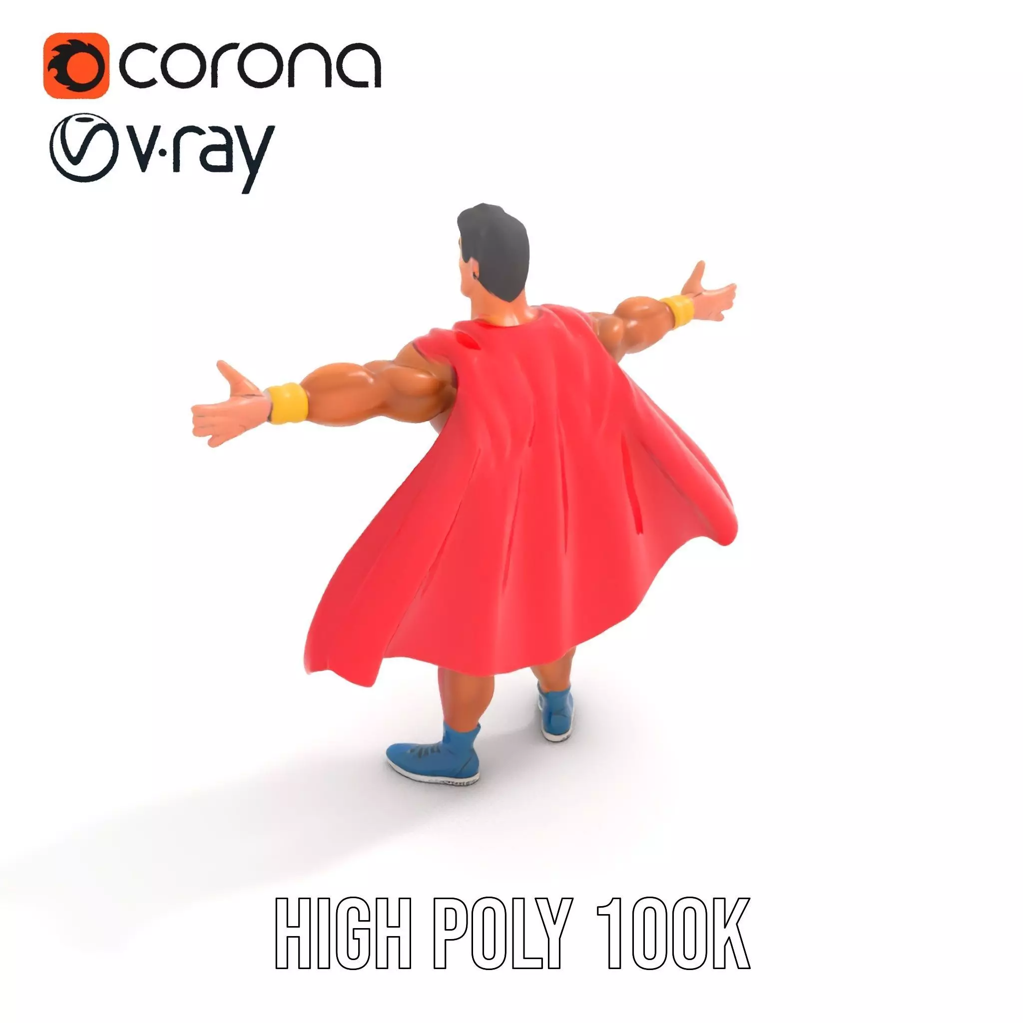 Heroic Red Cape model pack Low-poly 3D model_29
