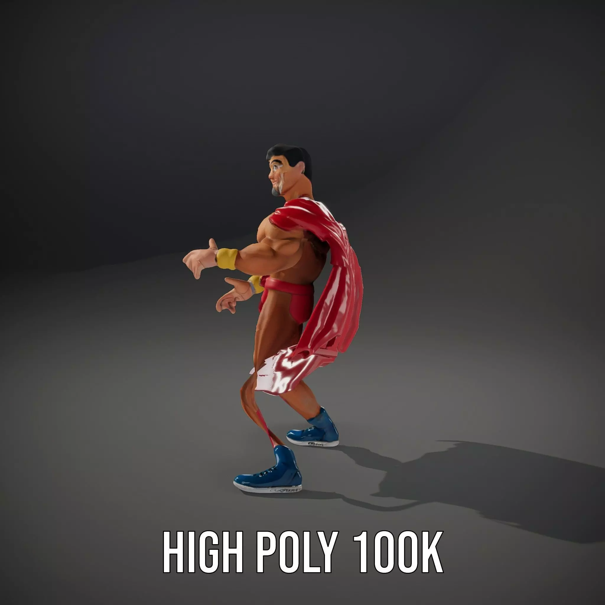 Heroic Red Cape model pack Low-poly 3D model_10