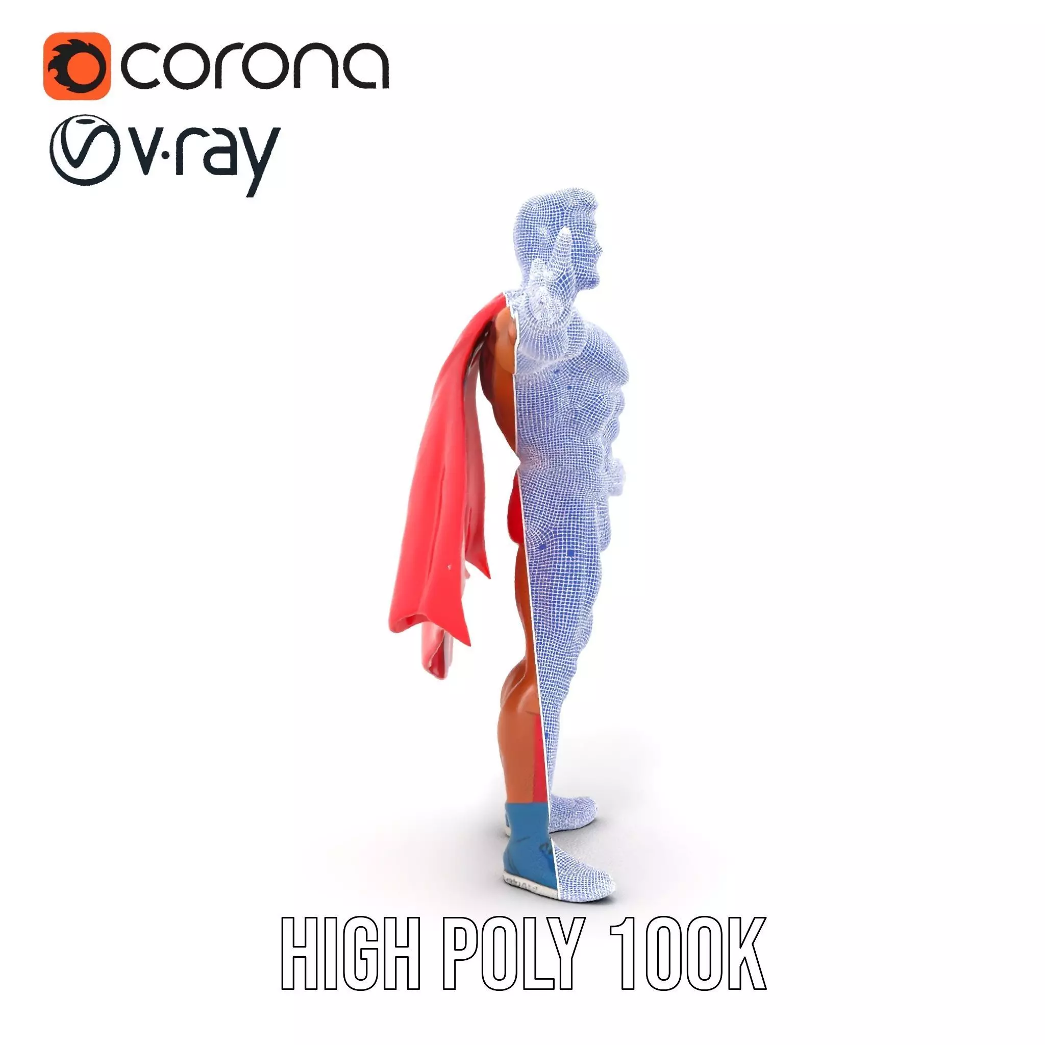 Heroic Red Cape model pack Low-poly 3D model_34