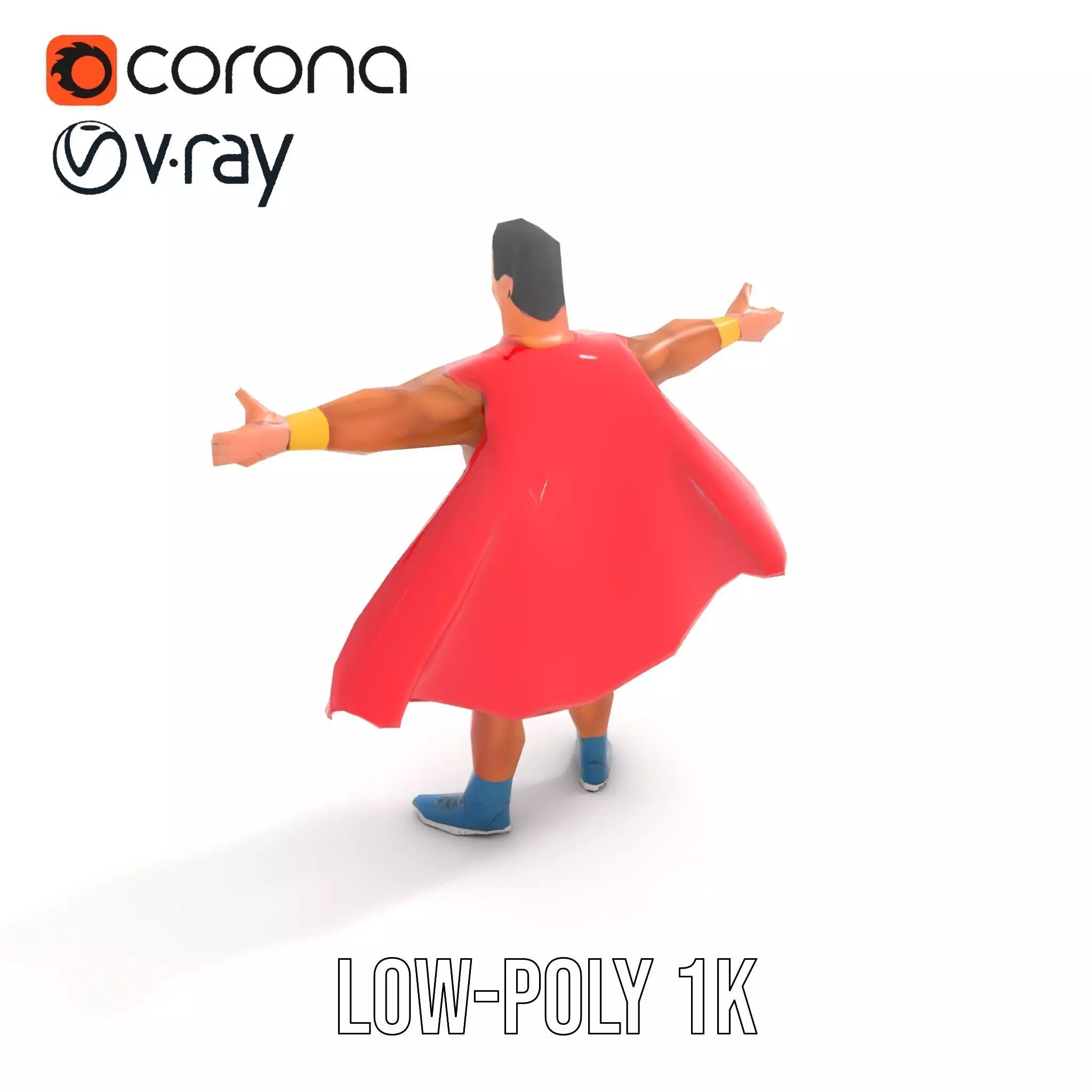 Heroic Red Cape model pack Low-poly 3D model_9