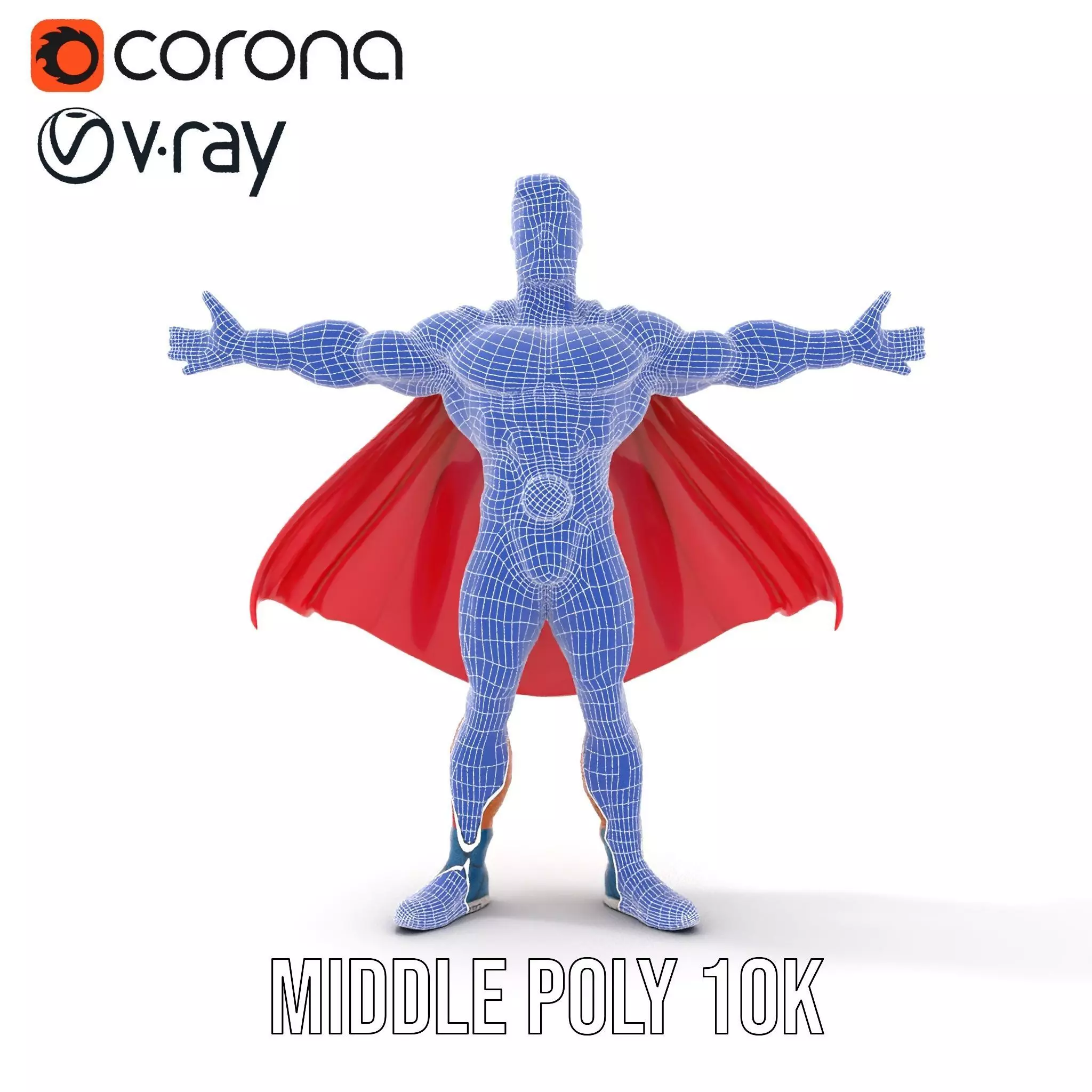 Heroic Red Cape model pack Low-poly 3D model_27