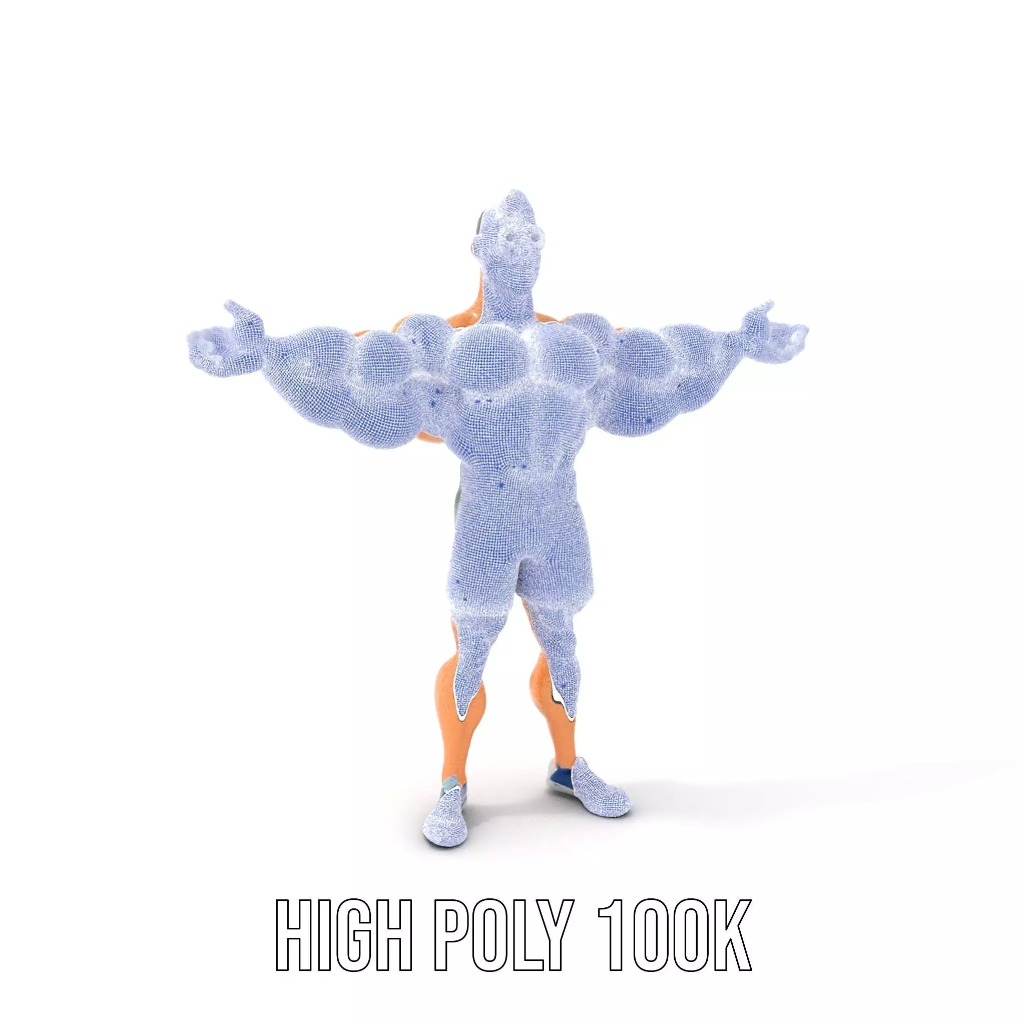 Animated Muscle Hero model pack Low-poly 3D model_4