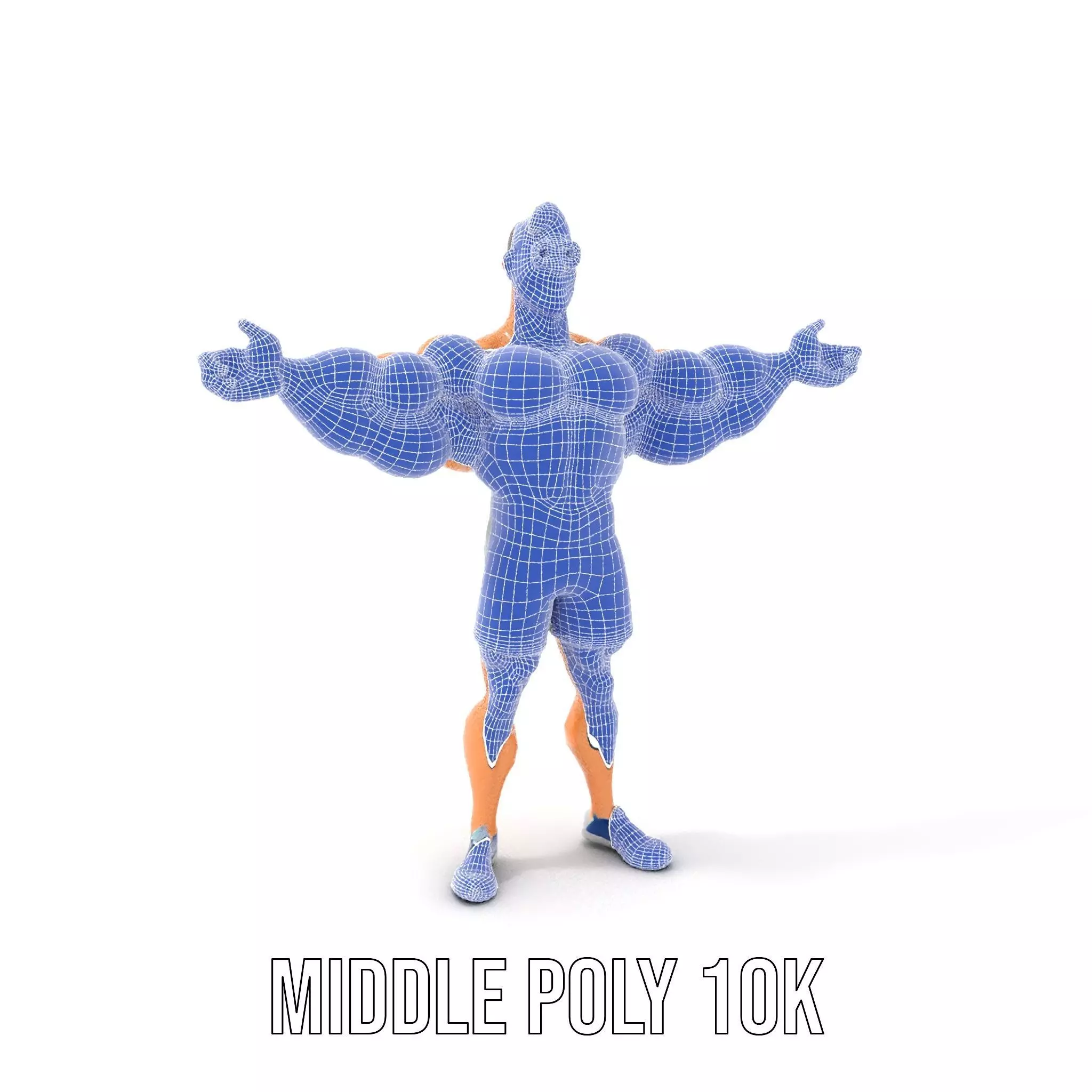 Animated Muscle Hero model pack Low-poly 3D model_18