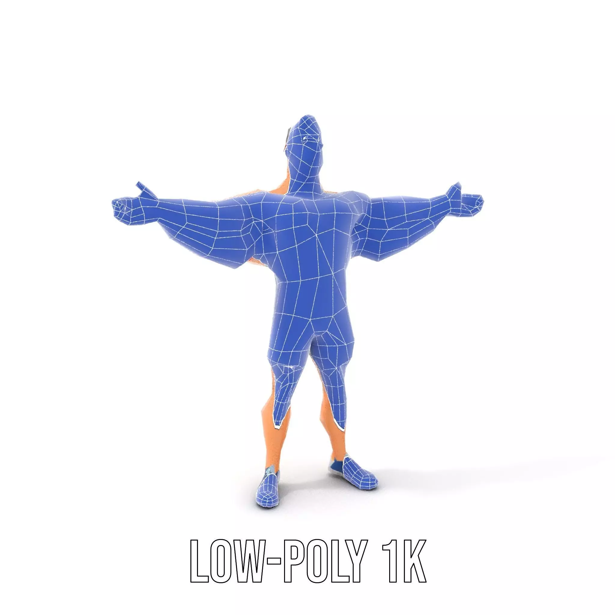 Animated Muscle Hero model pack Low-poly 3D model_31