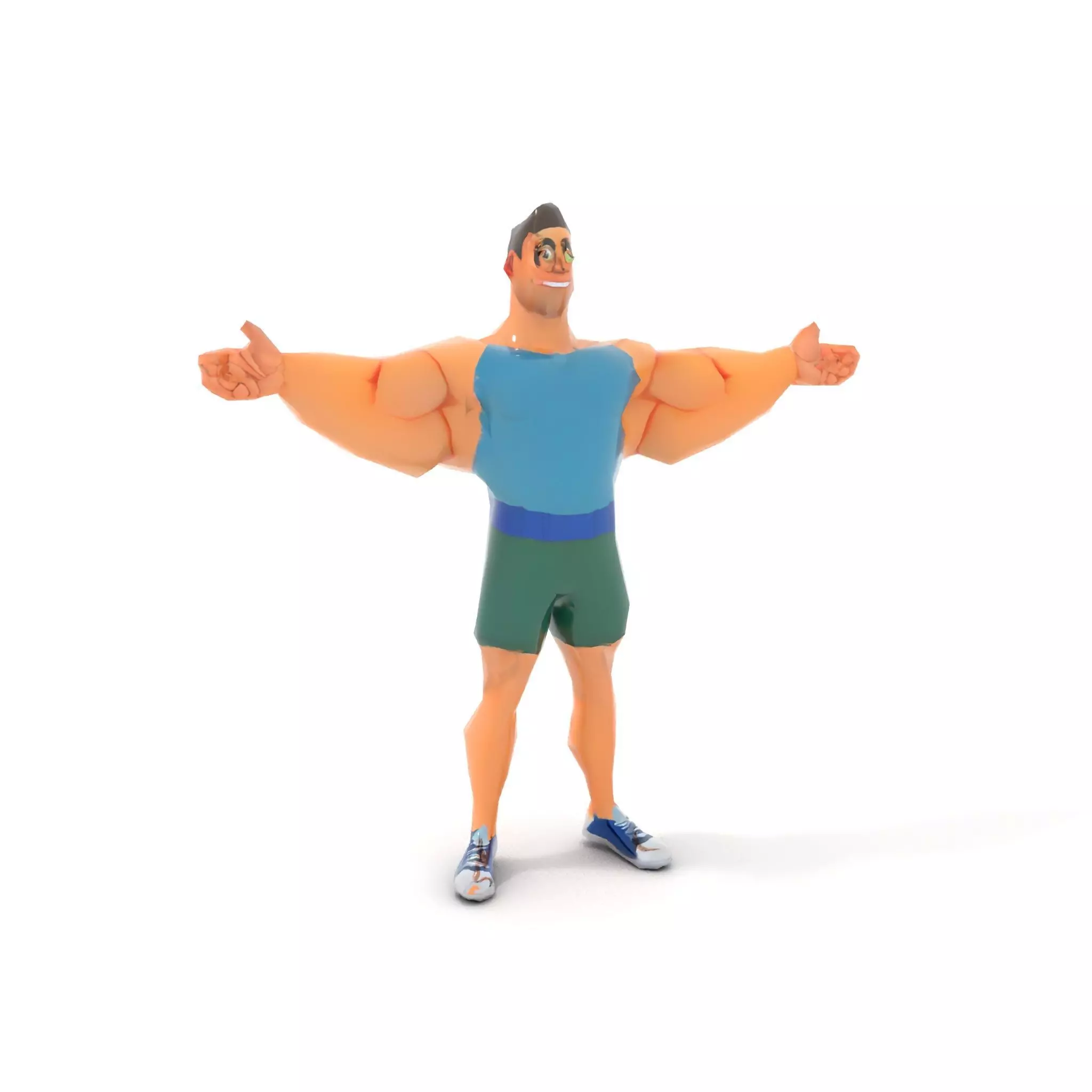 Animated Muscle Hero model pack Low-poly 3D model_25