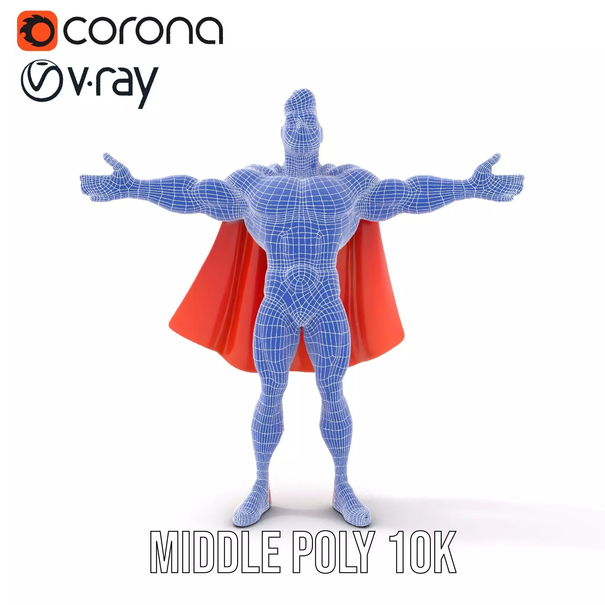 Heroic Cape Avenger model pack Low-poly 3D model_21