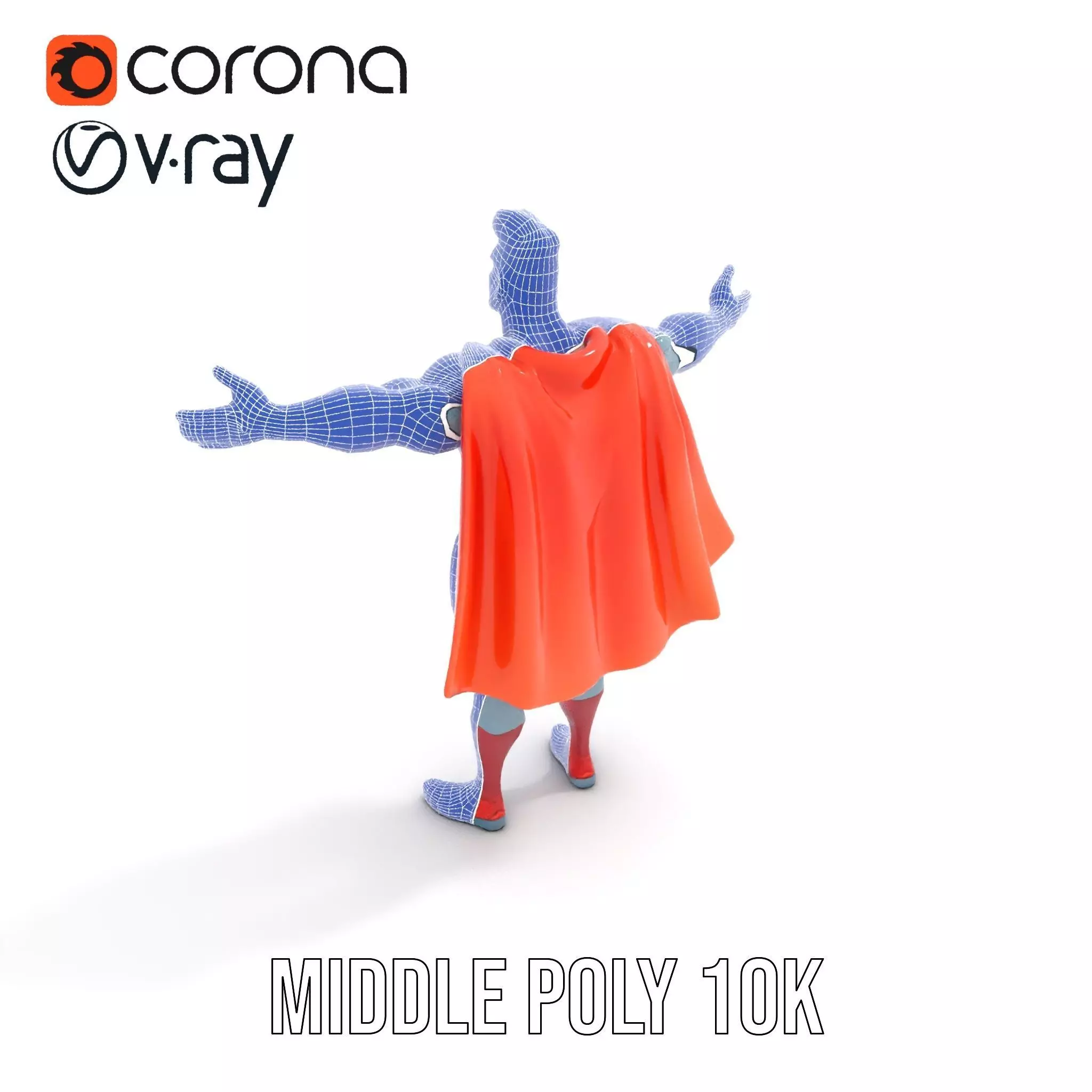 Heroic Cape Avenger model pack Low-poly 3D model_24