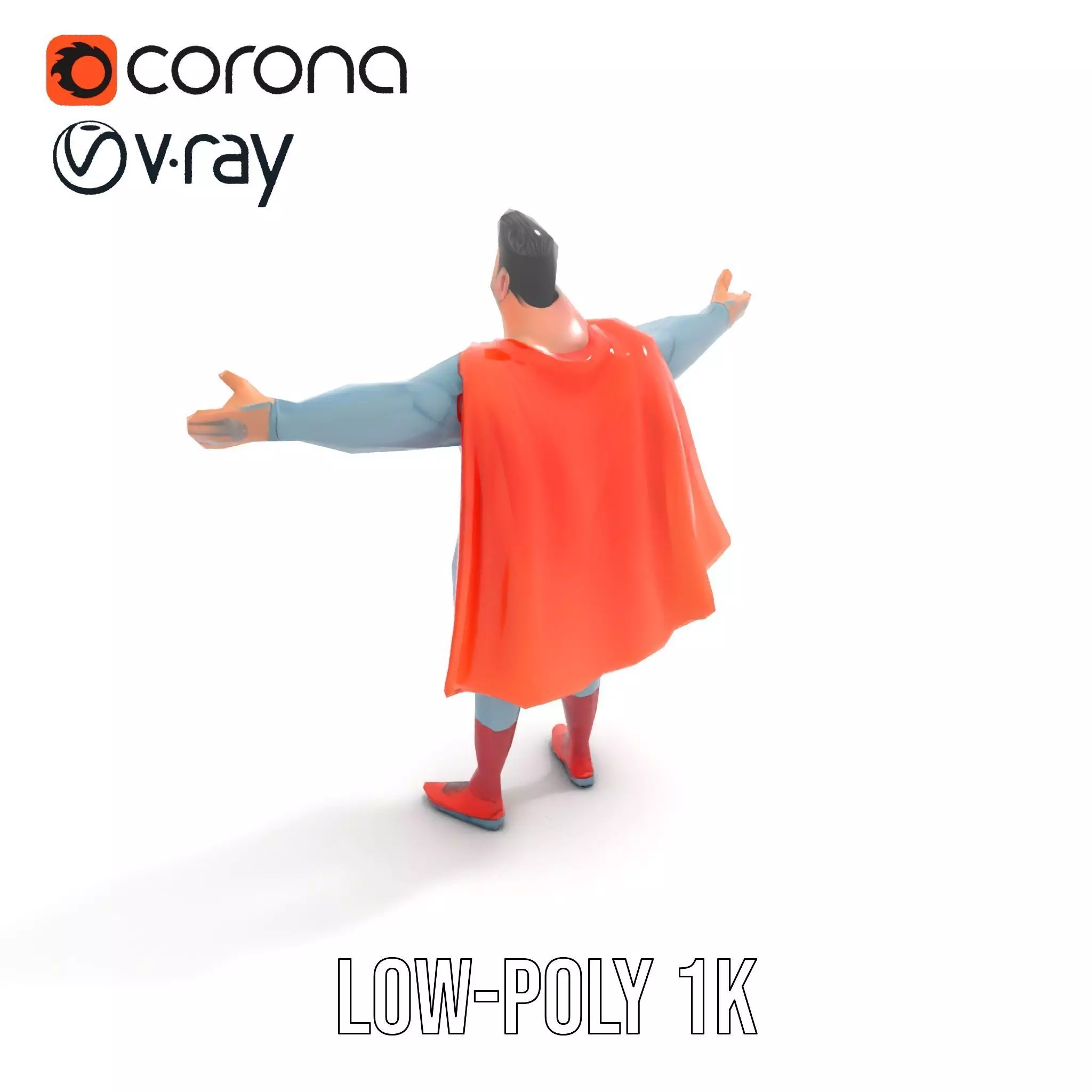 Heroic Cape Avenger model pack Low-poly 3D model_9