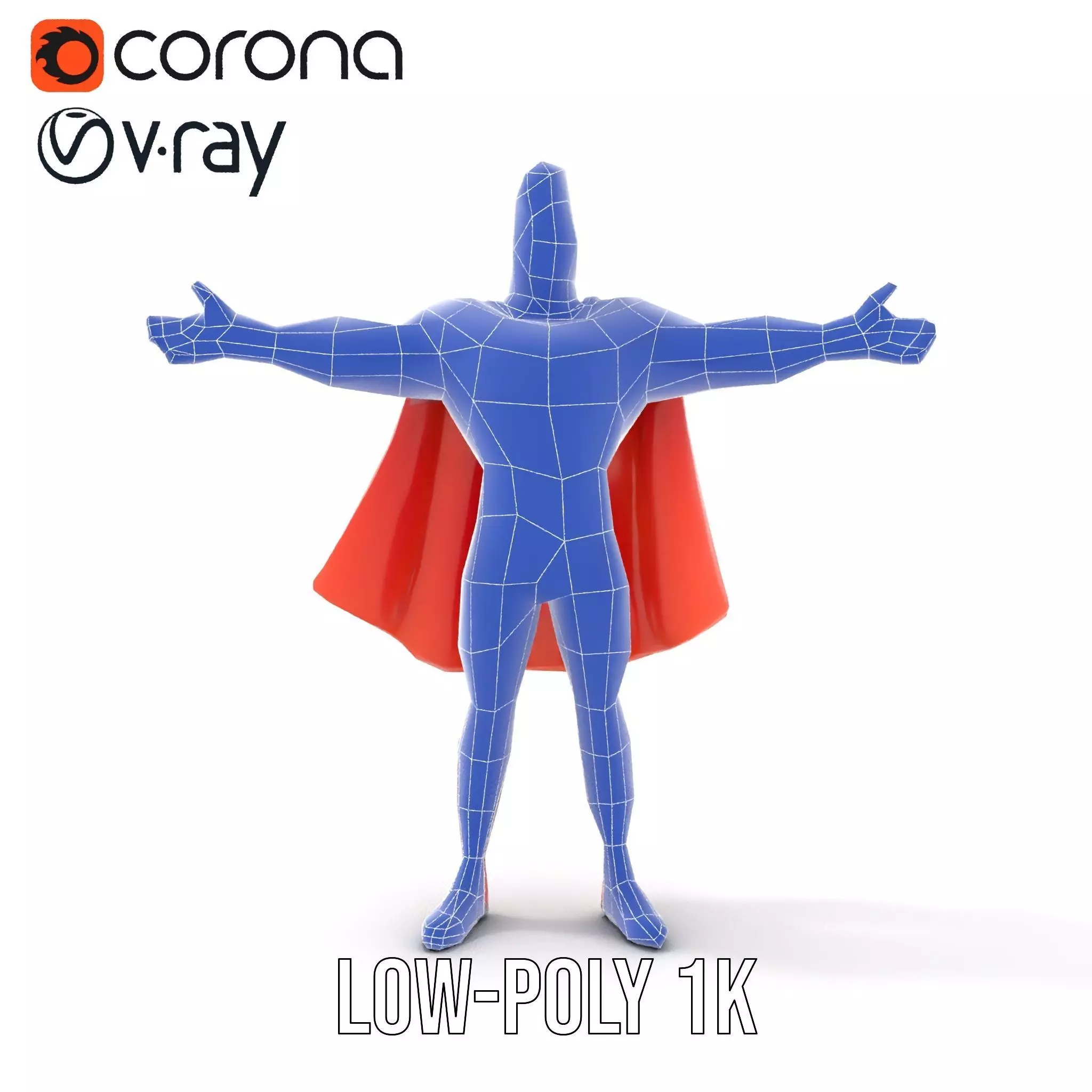 Heroic Cape Avenger model pack Low-poly 3D model_20