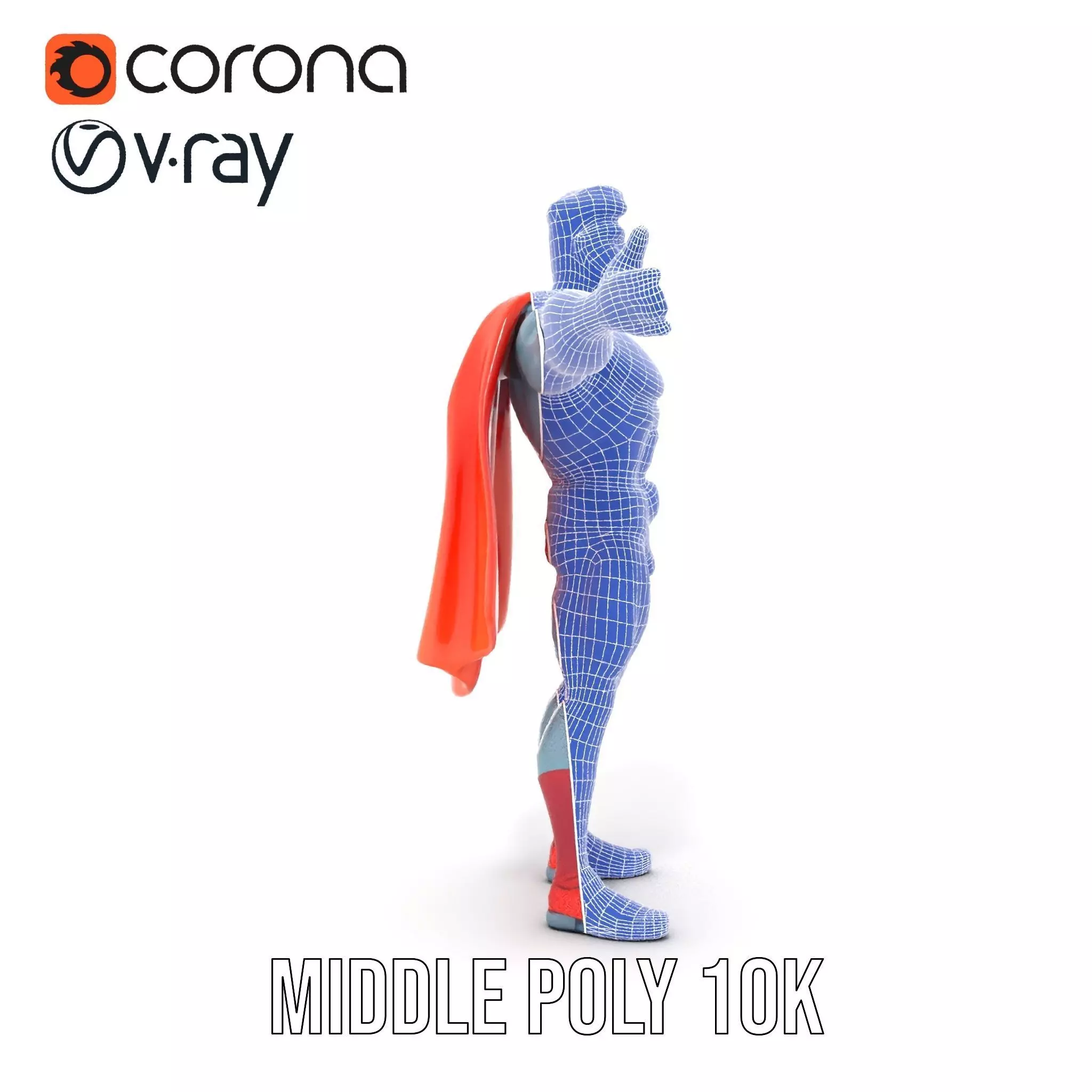 Heroic Cape Avenger model pack Low-poly 3D model_30