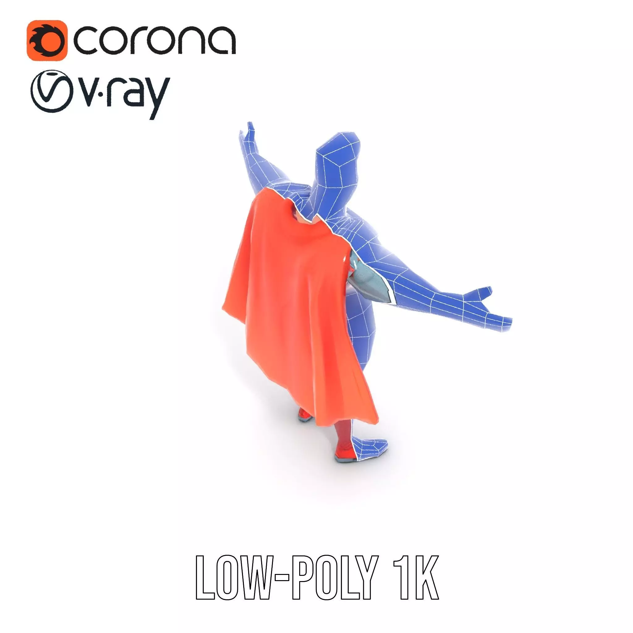 Heroic Cape Avenger model pack Low-poly 3D model_14