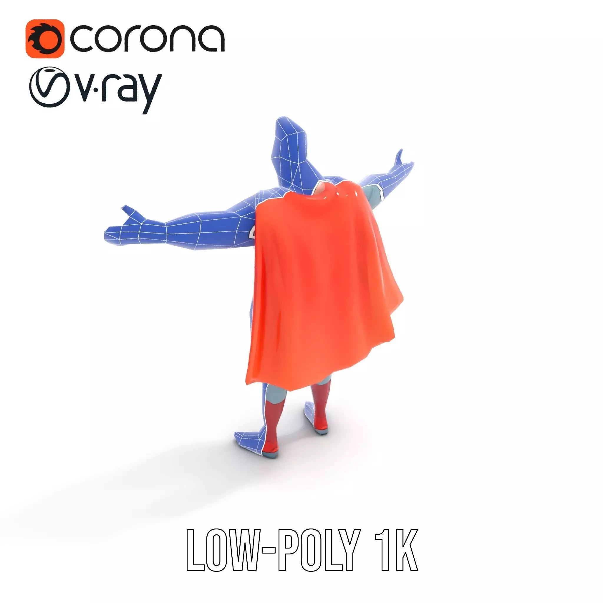 Heroic Cape Avenger model pack Low-poly 3D model_25