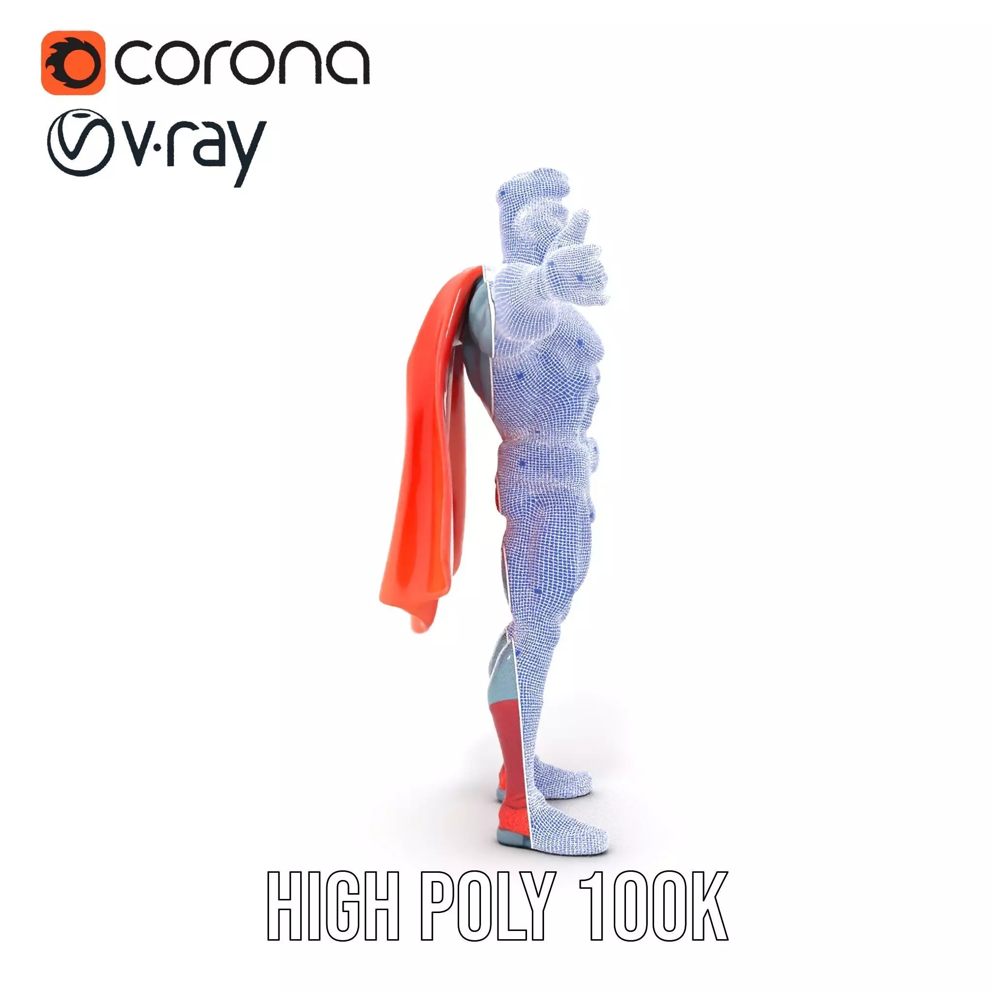 Heroic Cape Avenger model pack Low-poly 3D model_29